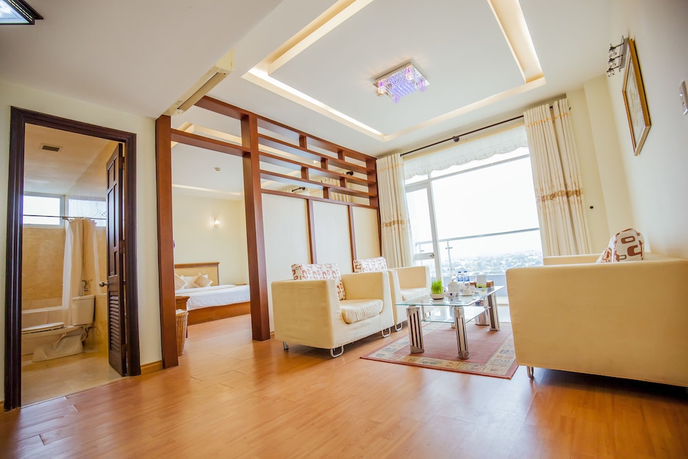 جناح بسريرين منفصلين بإطلالة على النهر، Thien An Riverside Hotel 10/10