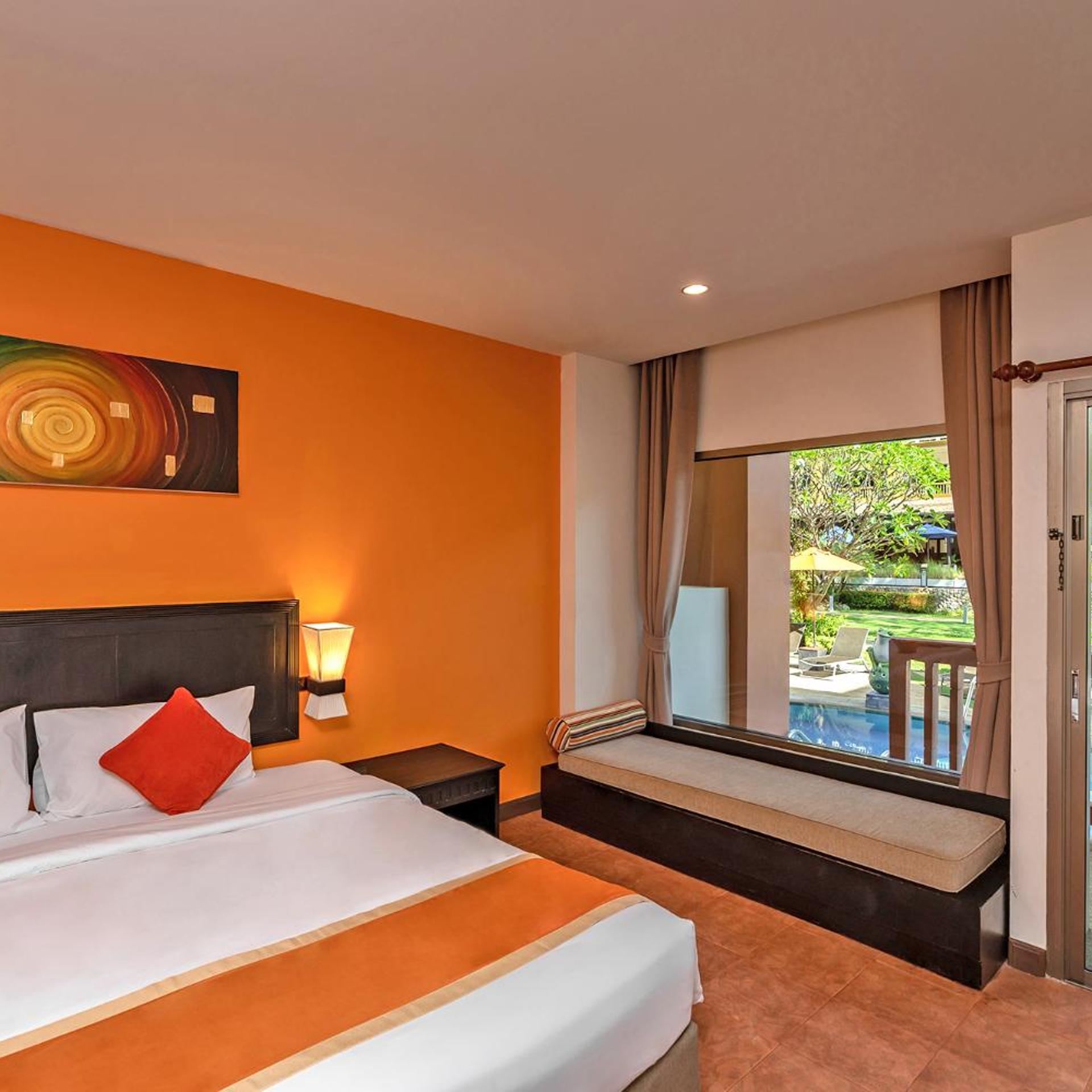 Room, Double or Twin Bed, Pool Access
