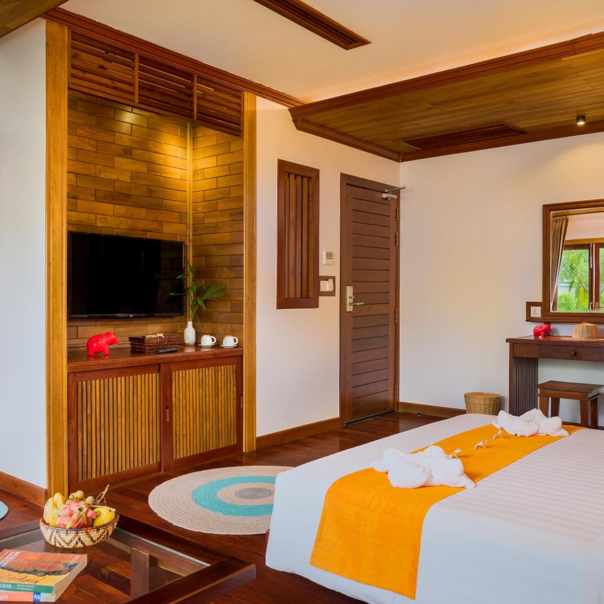 غرفة ديلوكس بسرير مزدوج، Khmer House Resort 3/10