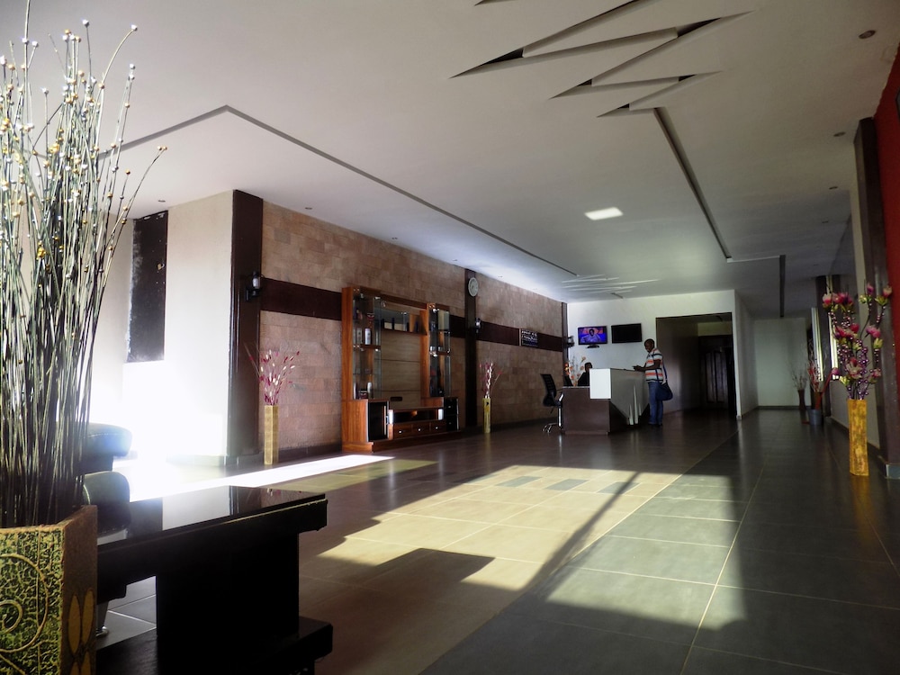 Lobby at Freedom City Hotel, KAMPALA