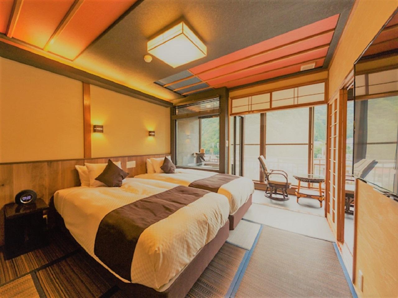 Japanese, Modern, Scenic View, Outdoor Bath, Main Building