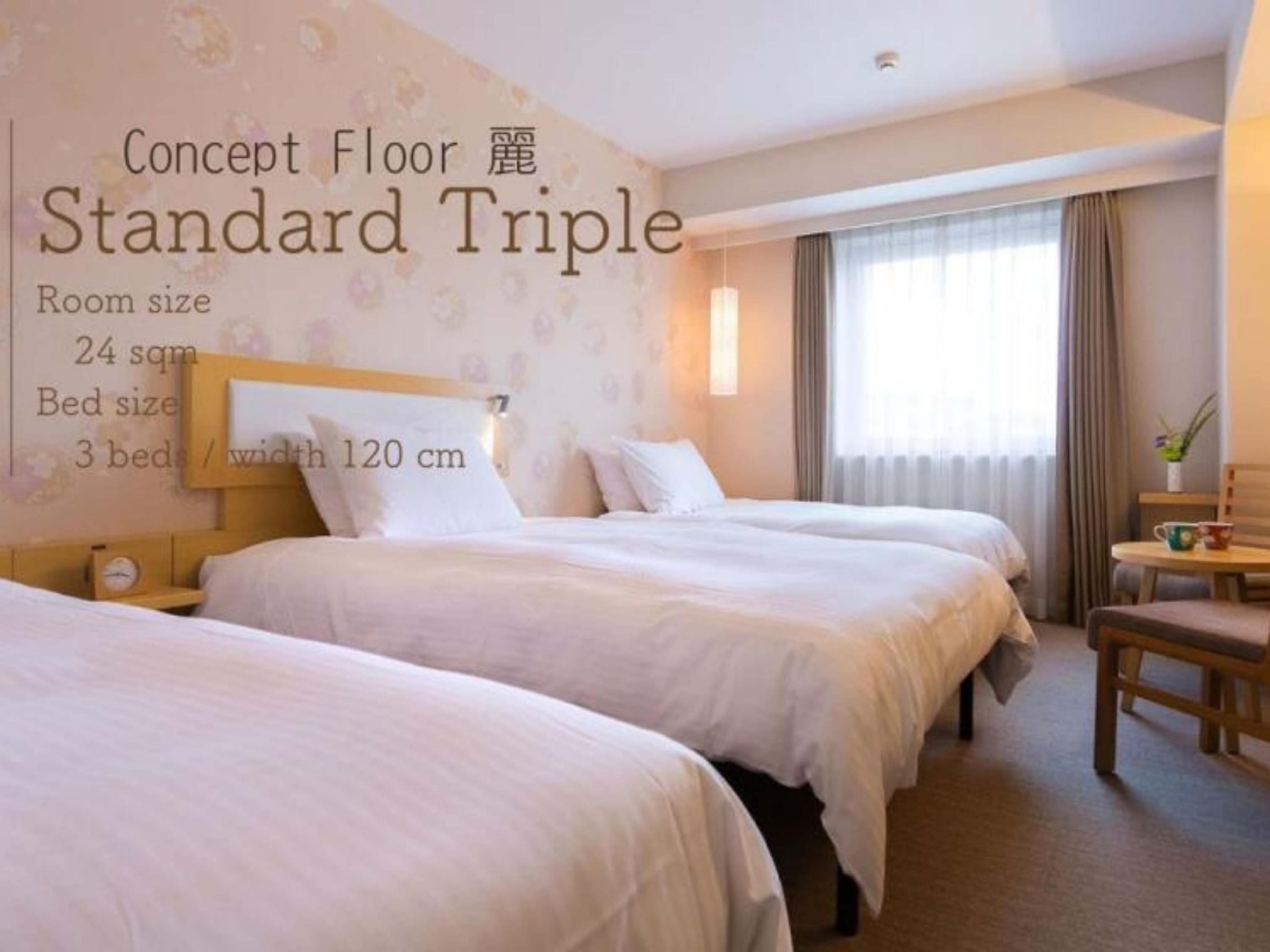 Semi Room, Serene, Standard, Triple, 2 Semi Double Beds