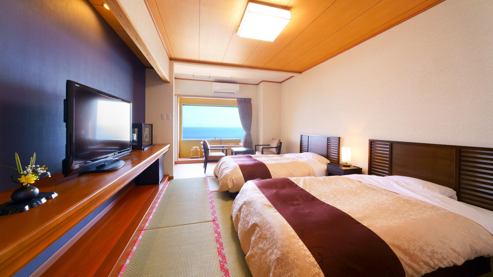 Japanese Western, Ocean View, Outdoor Bath, Smoking Type Not Guaranteed