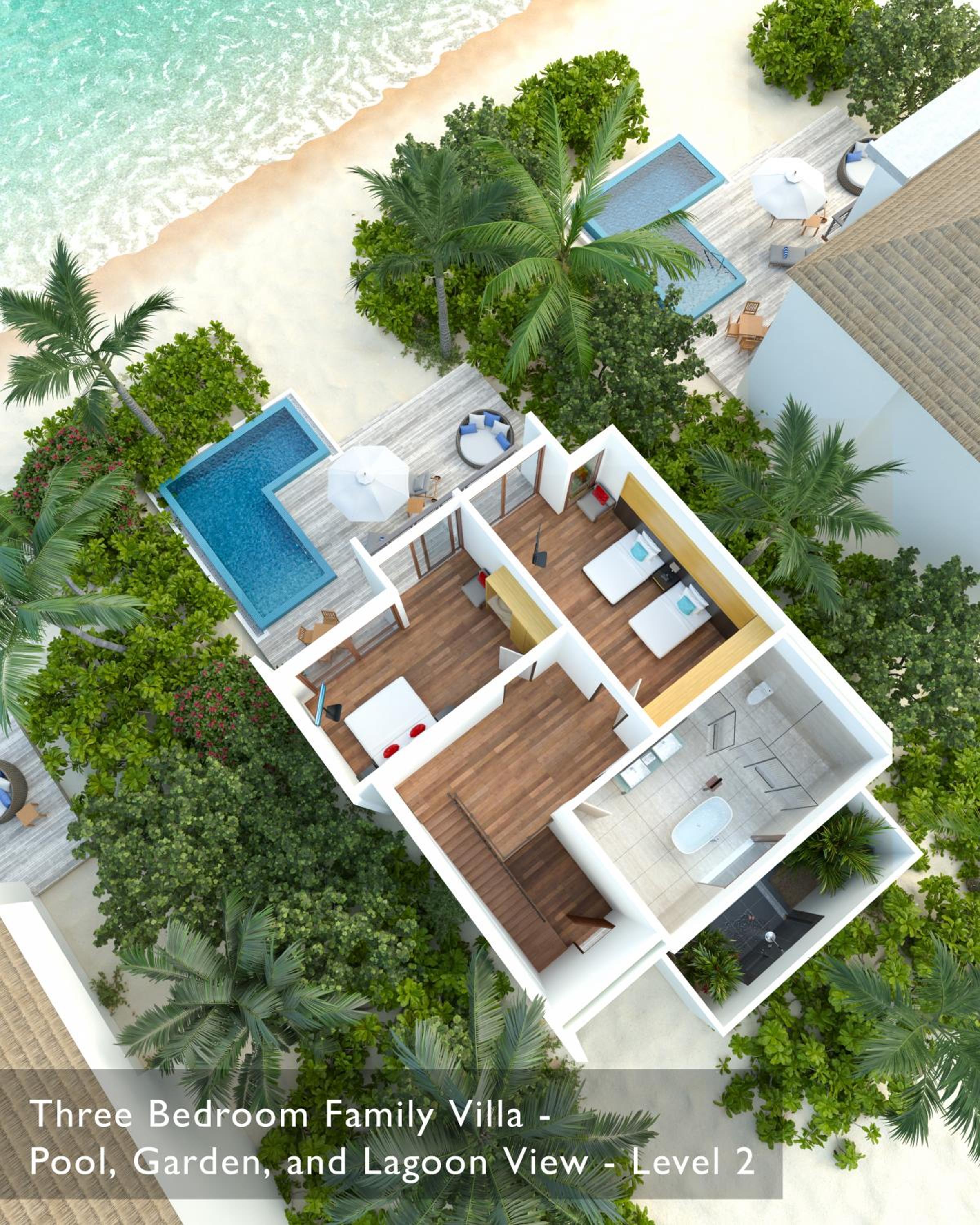 3 Bedrooms, Duplex, Villa, Twin Beds, 2 King Beds, Private Pool, Lounge Access