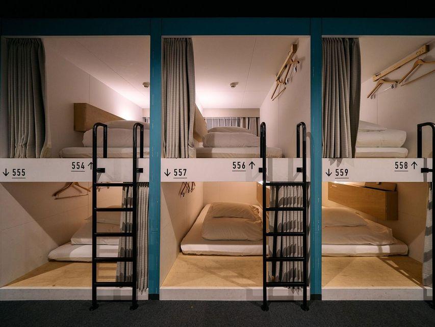 Male Dorm, 2 Double Beds, Shared Bathroom