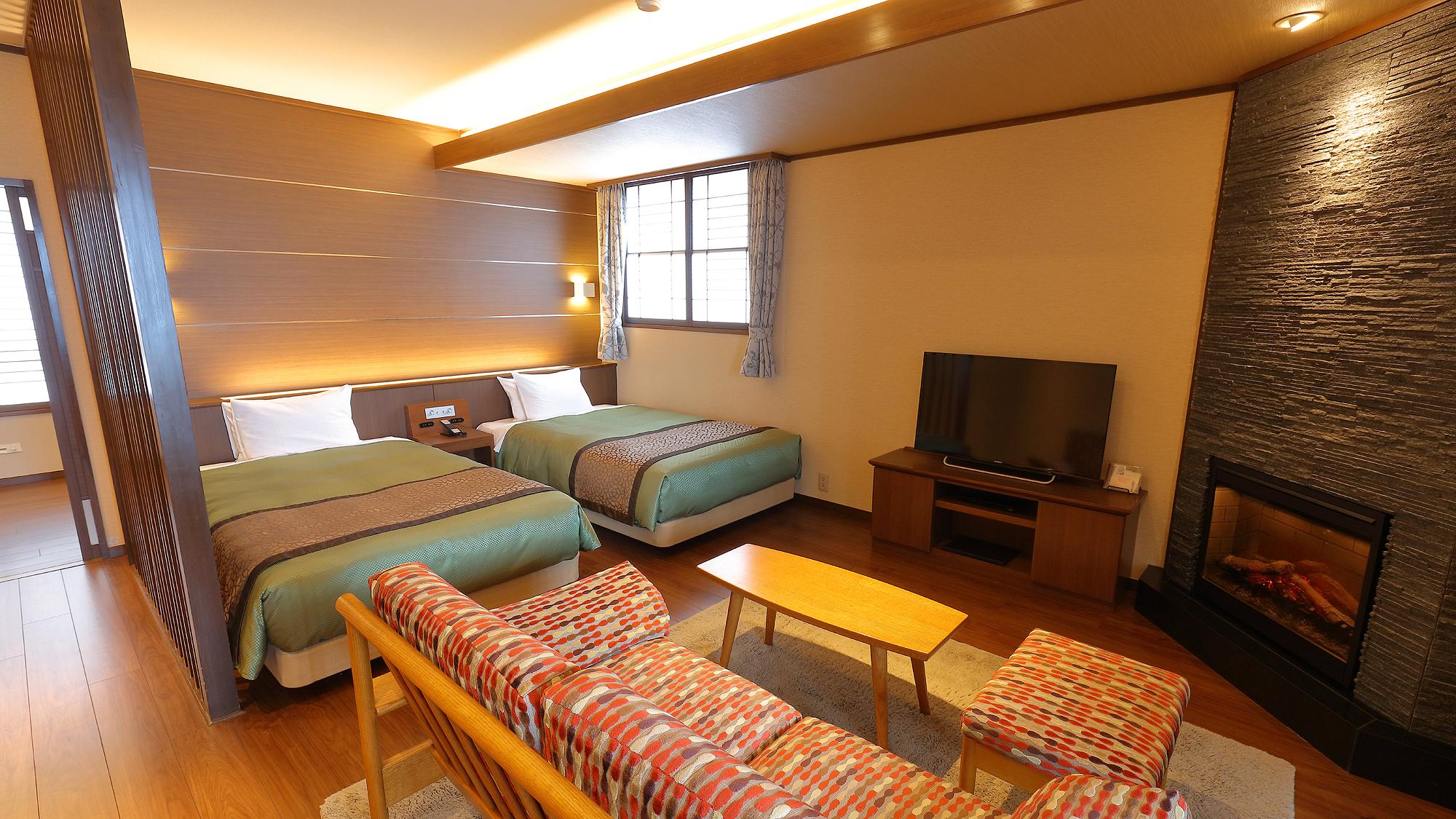 Deluxe, Twin Beds, Indoor Spring Bath