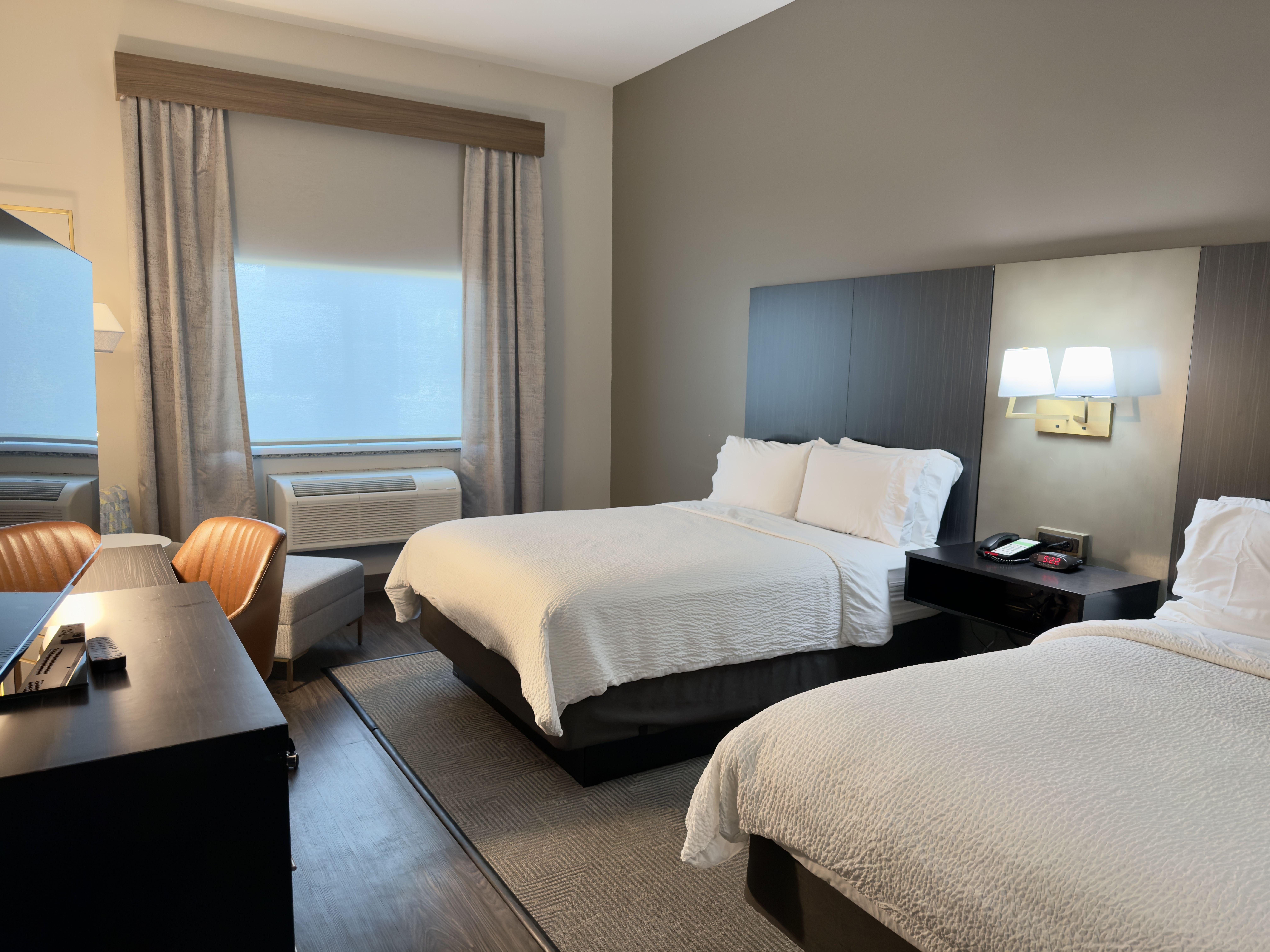 Room, 2 Queen Beds, Bath and Shower
