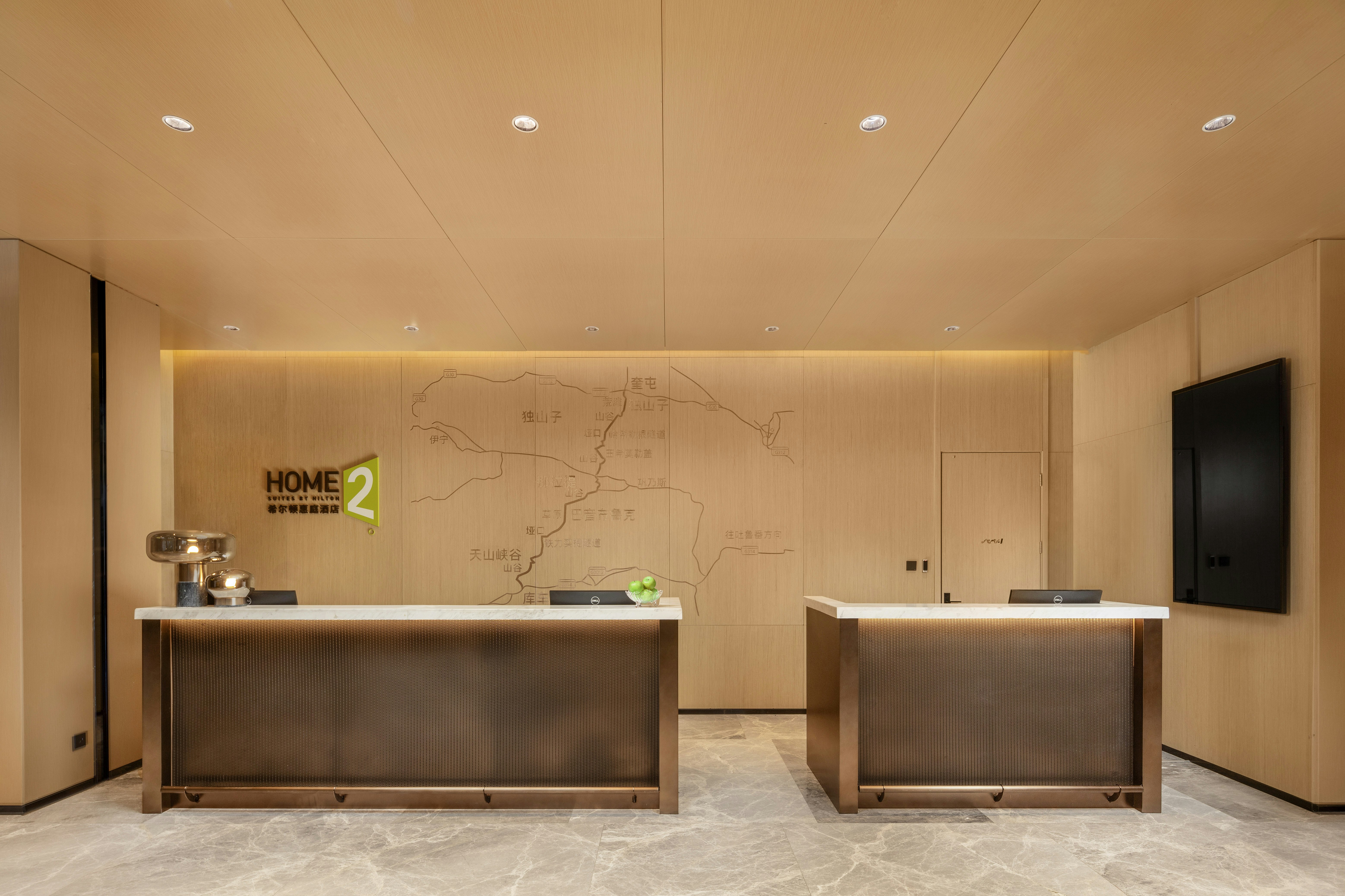 Lobby at Home2 Suites by Hilton Xinjiang Kuche, Wensu