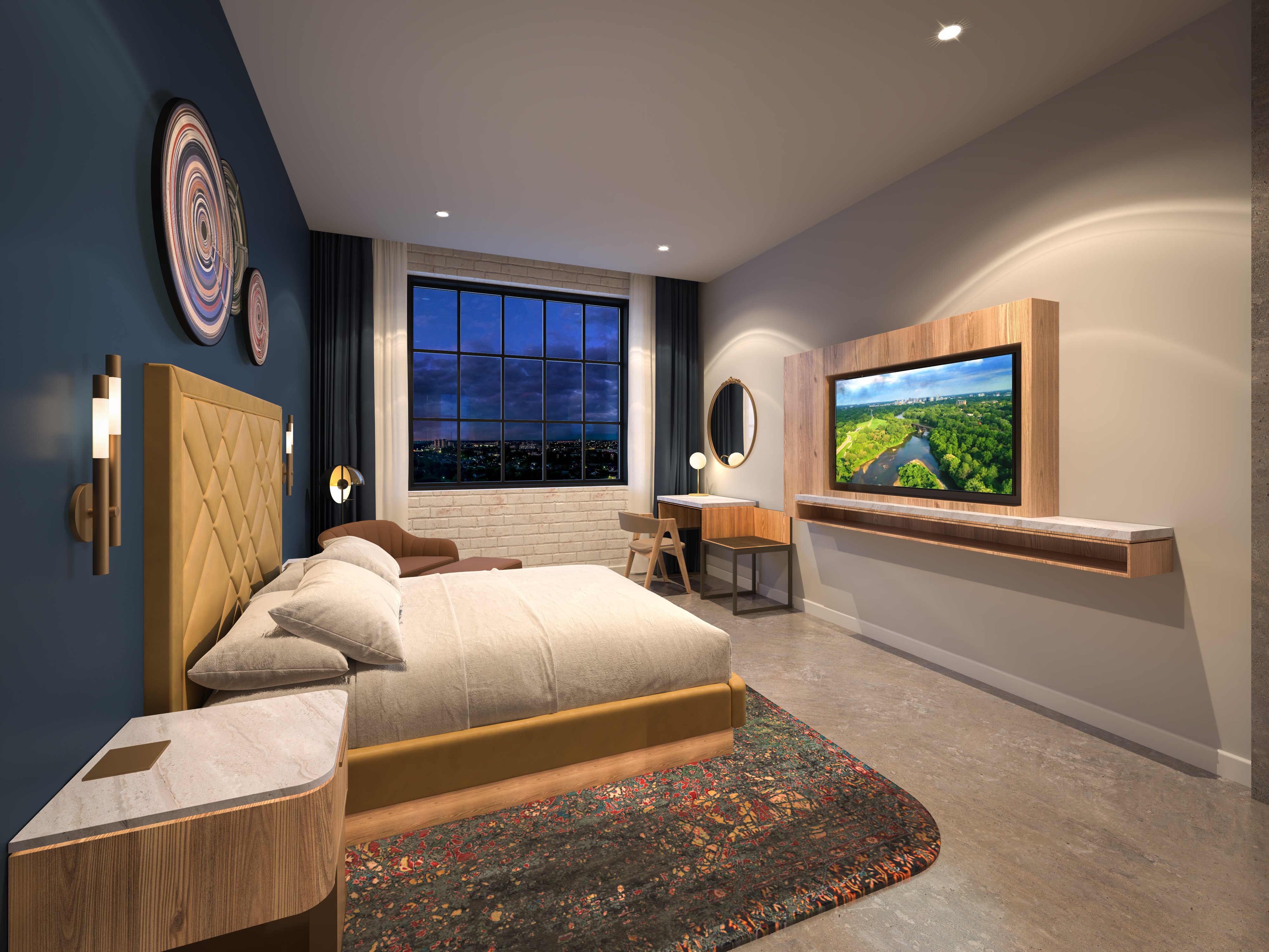 Gold, Suite, King Bed, Bunk Bed