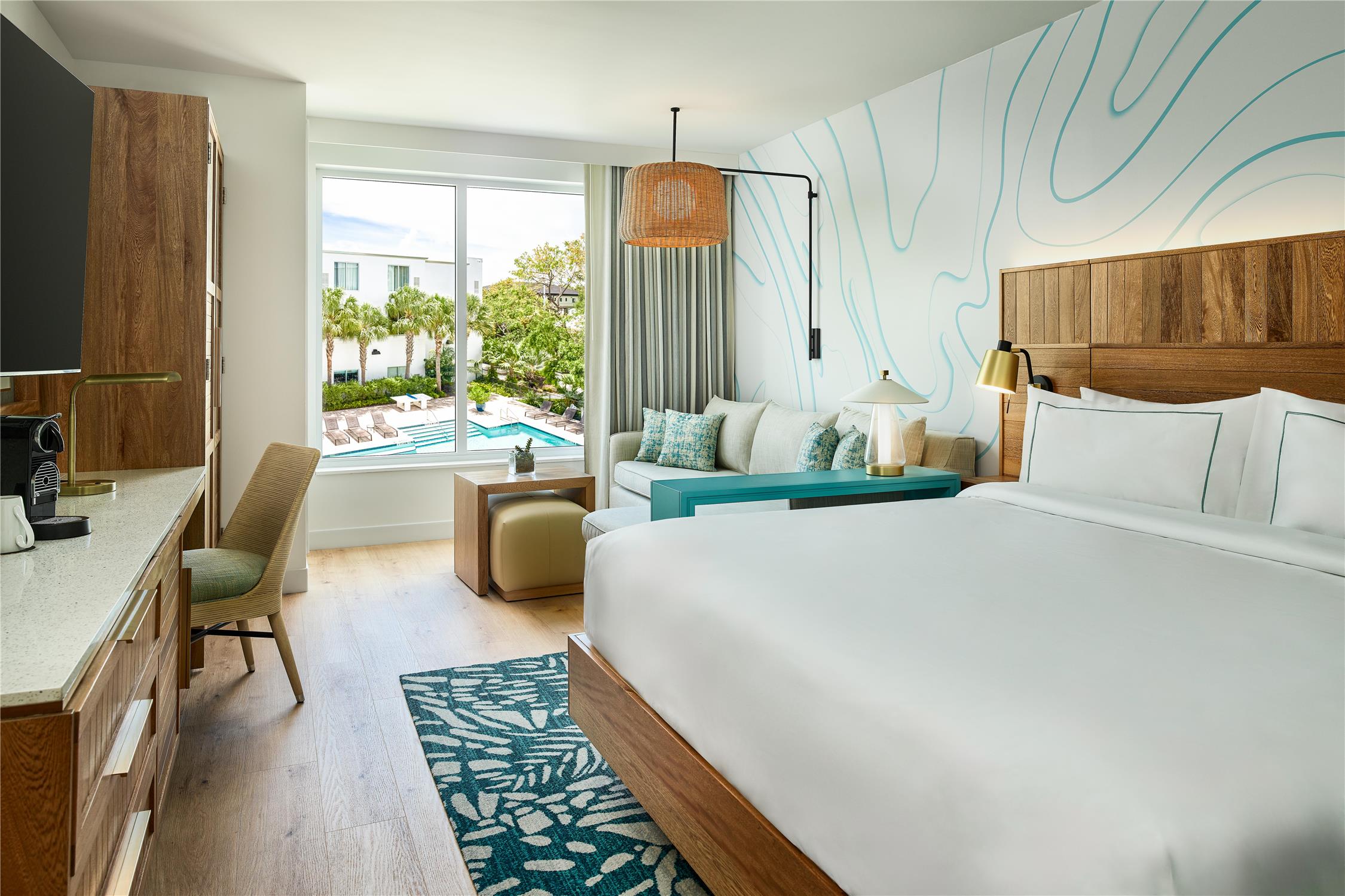 Wellness, King Bed, Pool View, Sofa