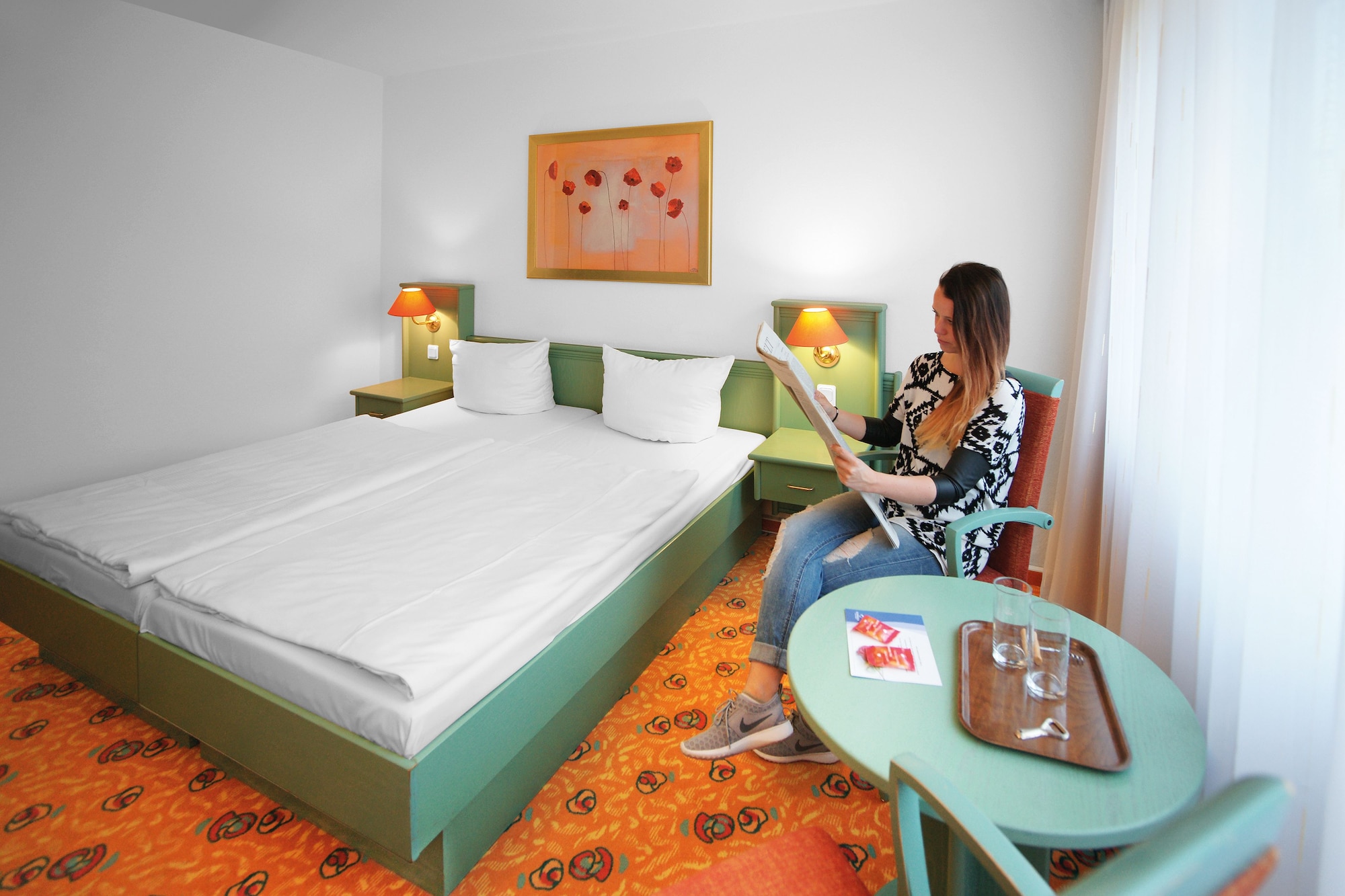 غرفة قياسية بسرير مزدوج، Ifa Schoneck Hotel & Ferienpark 5/8