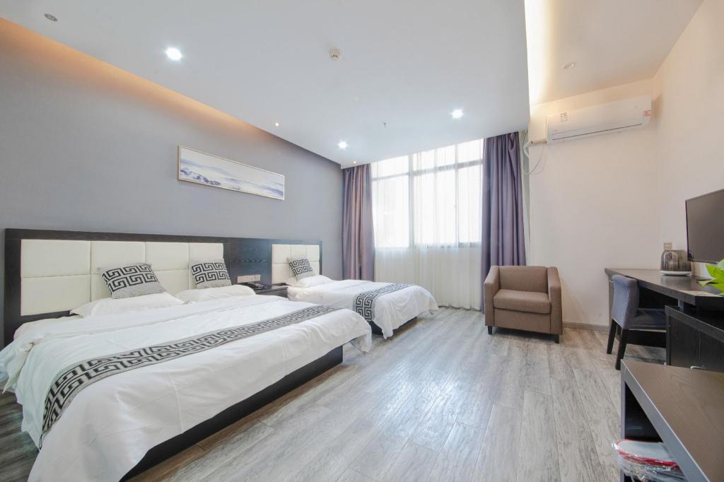 Fashion, Family, 1 King and 1 Single Beds، Shell Wuxi Huishan District Wanda Plaza Yanqiao Subway Station Hotel 2/8