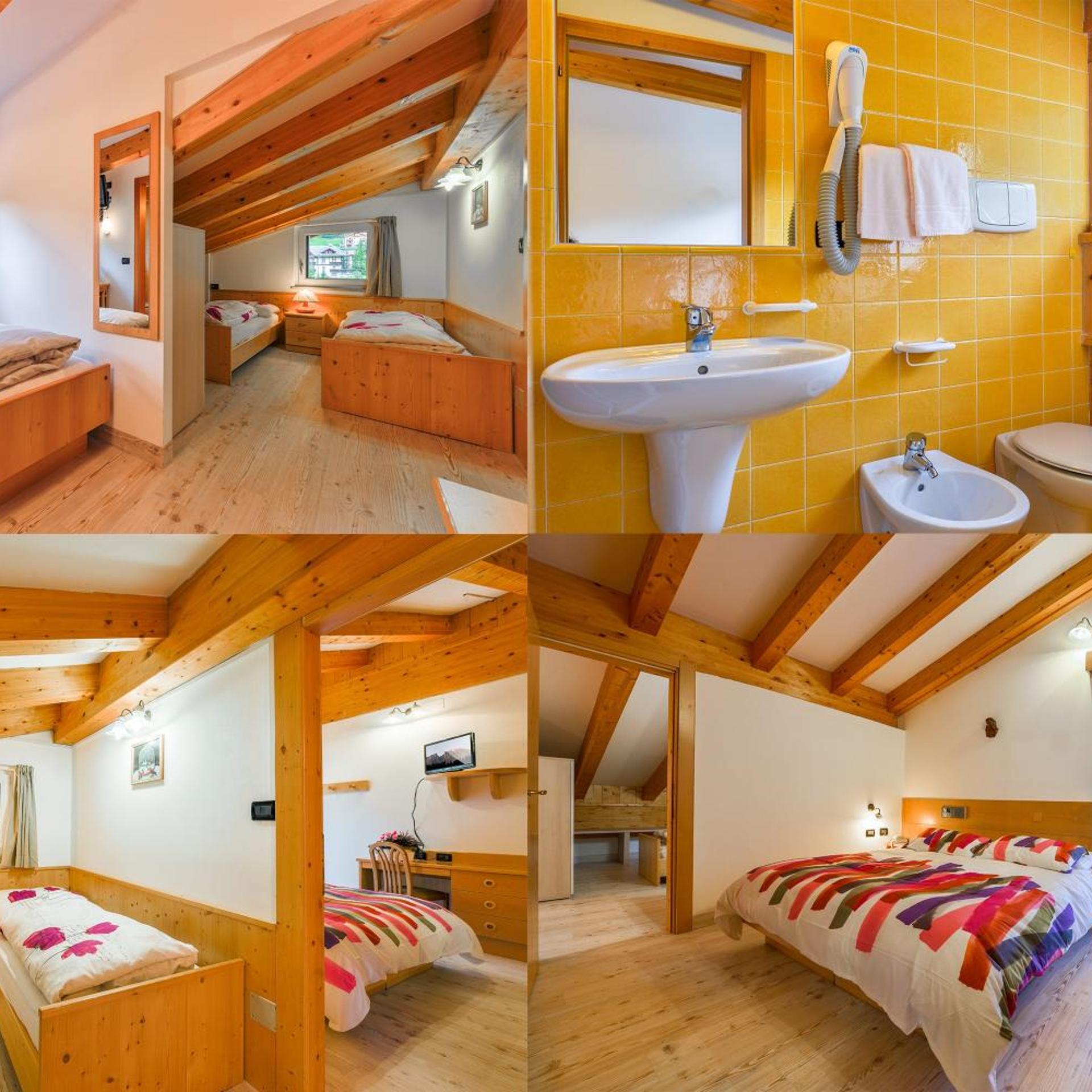 غرفة عائلية بإطلالة على الجبل، HOTEL CHALET PINETA 5/5