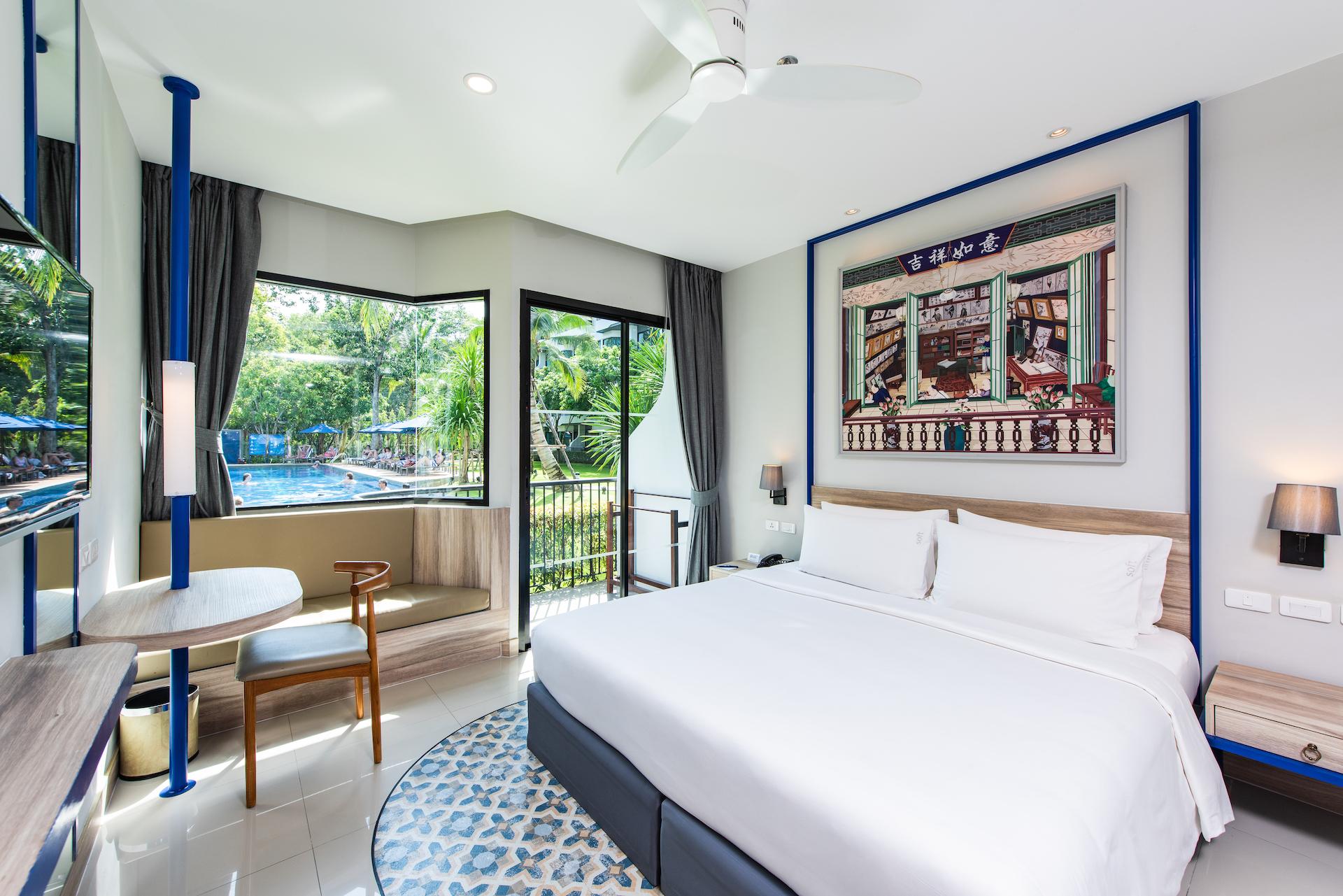 Suite, Double and Twin Beds, Pool Access