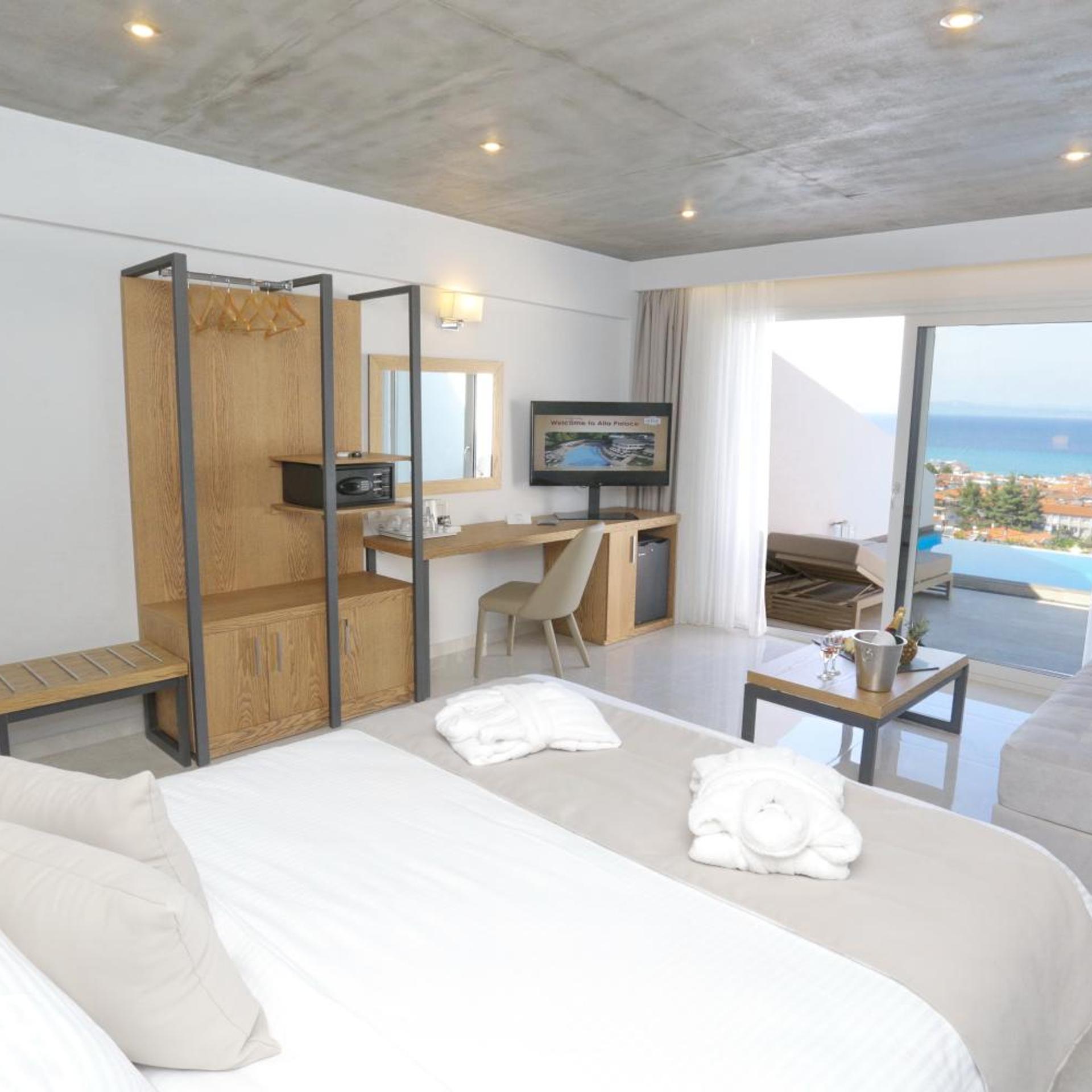 Junior Suite, Deluxe, Panoramic Sea View, Private Heated Pool، Alia Palace - Adults Only 5/7