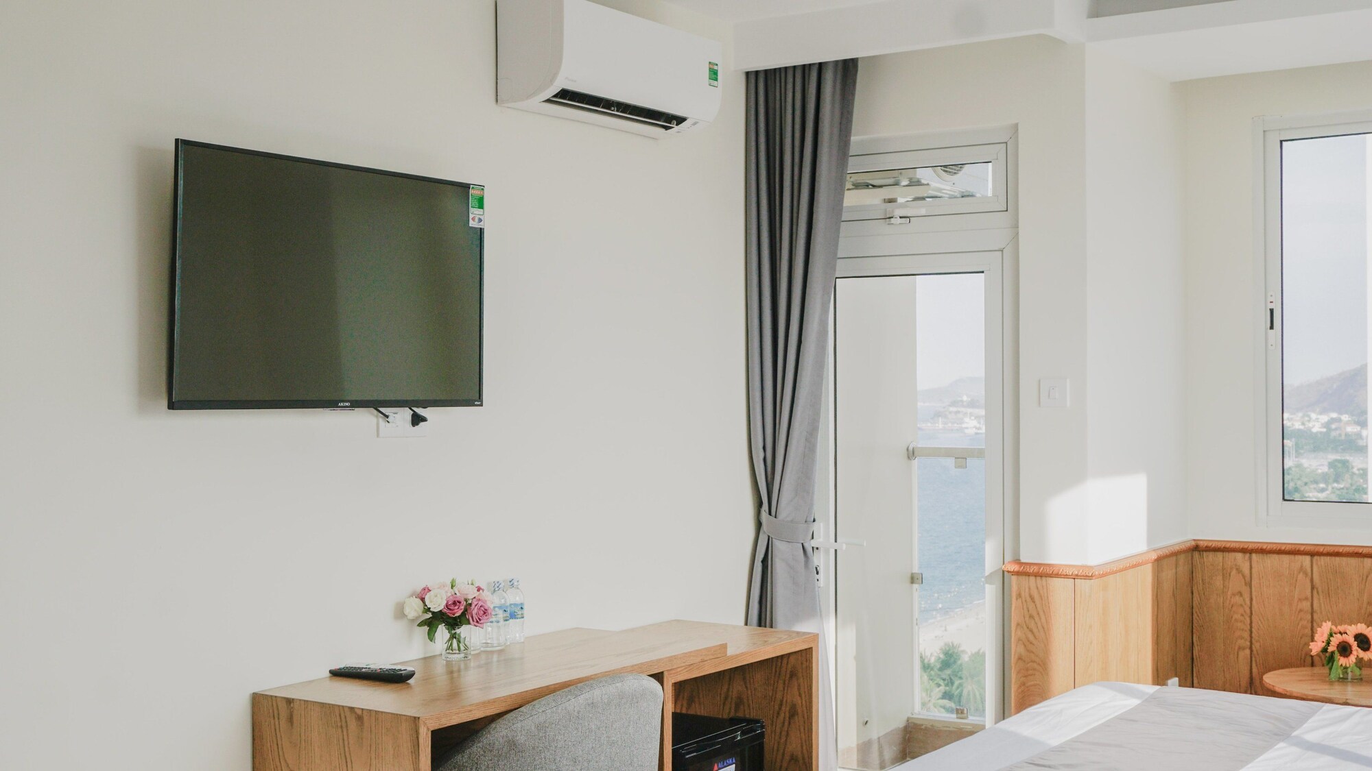 غرفة سوبيريور بسريرين منفصلين بإطلالة على البحر، Quang Vinh Hotel 6/10