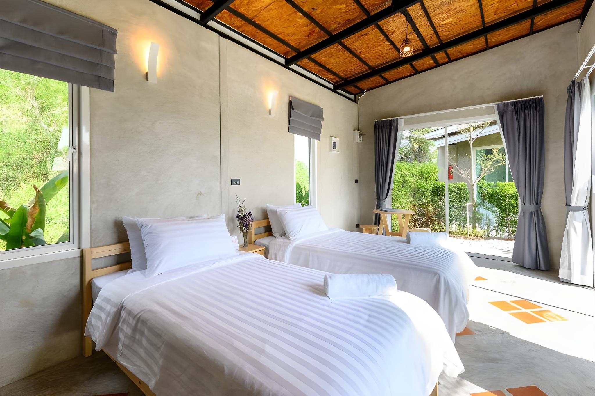 Loft, Villa, Twin Beds, Garden View