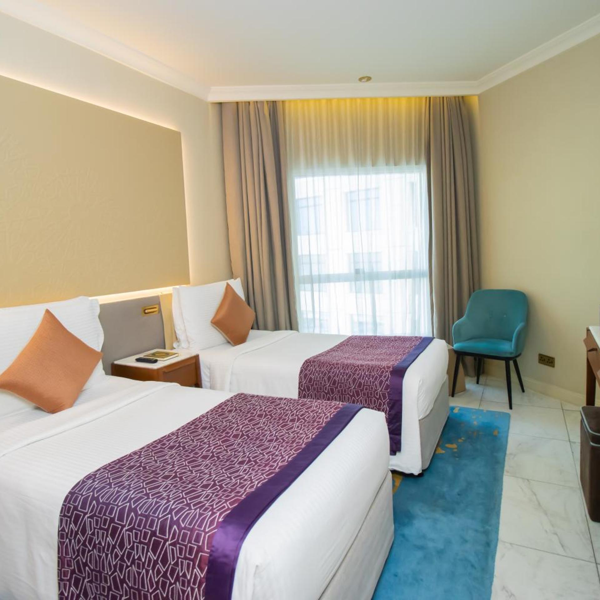 Deluxe, Twin Beds, Partial Haram View