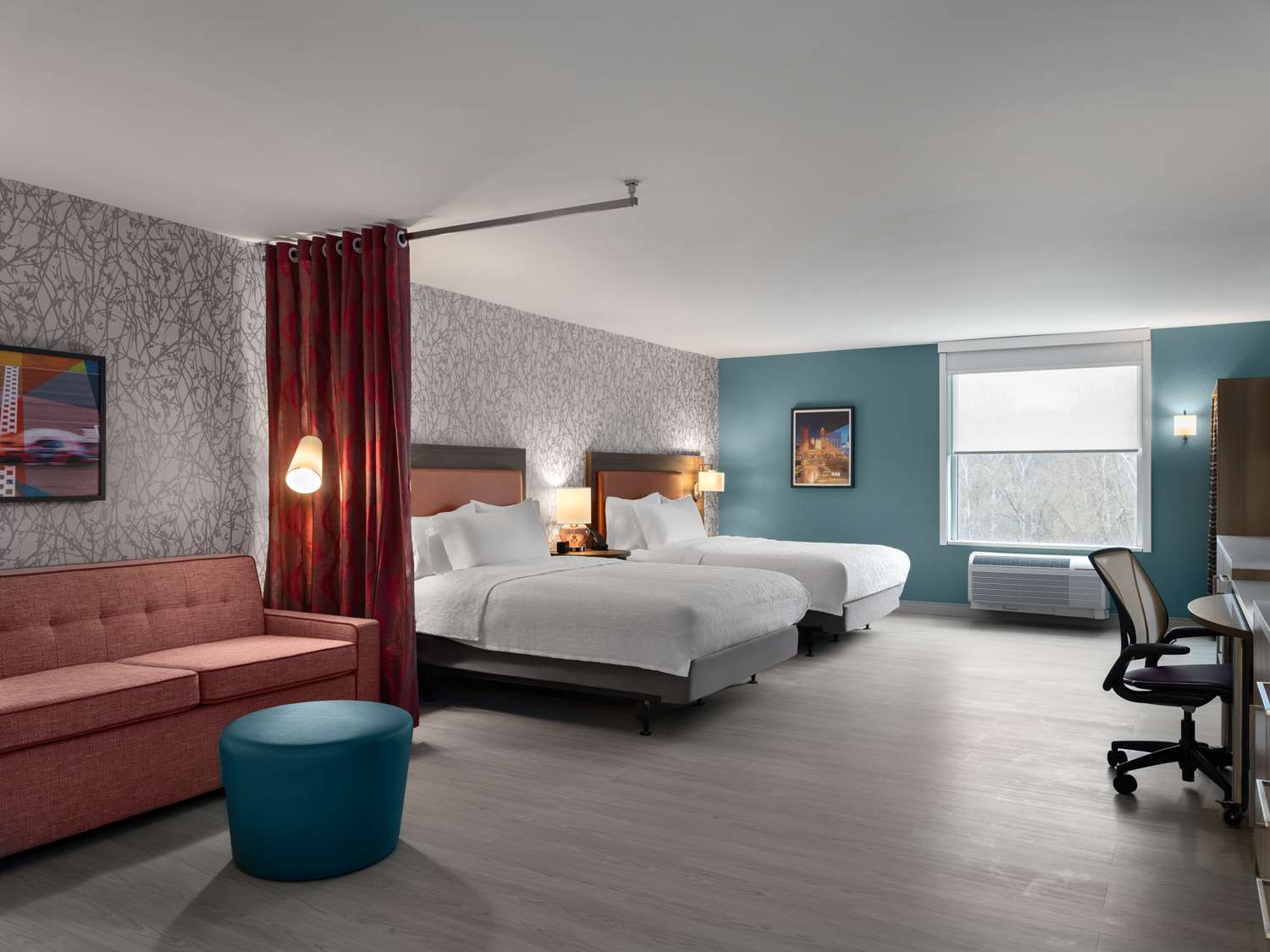جناح استوديو بسريرين كوين بحوض استحمام لذوي الإعاقة، Home2 Suites By Hilton Brownsburg 3/7