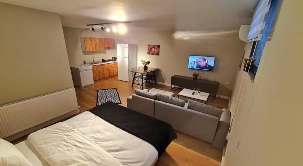 Economy, Basement, Studio, Queen Bed, Sofa