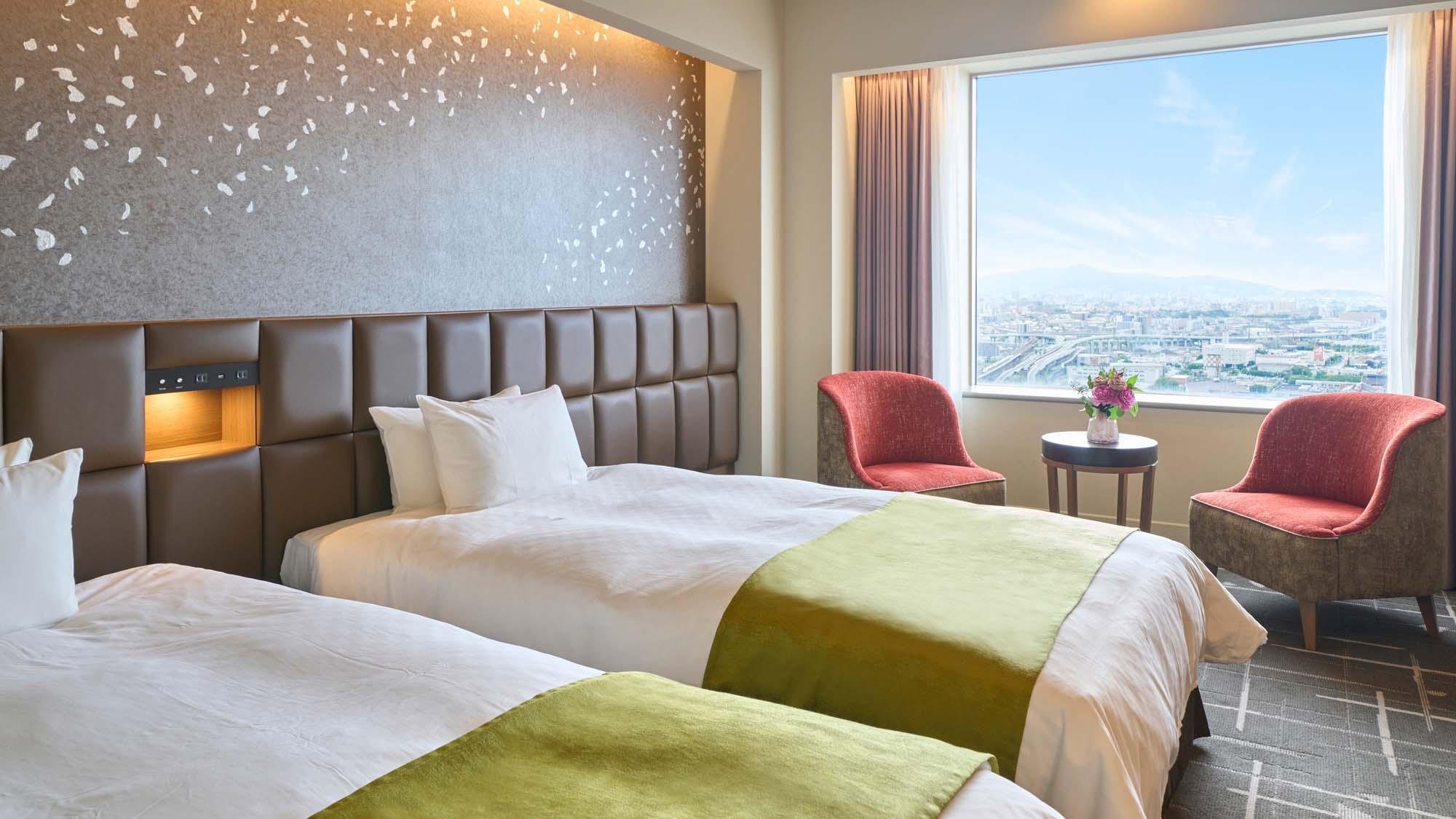 Tower, Luxury, Twin Beds, Night View