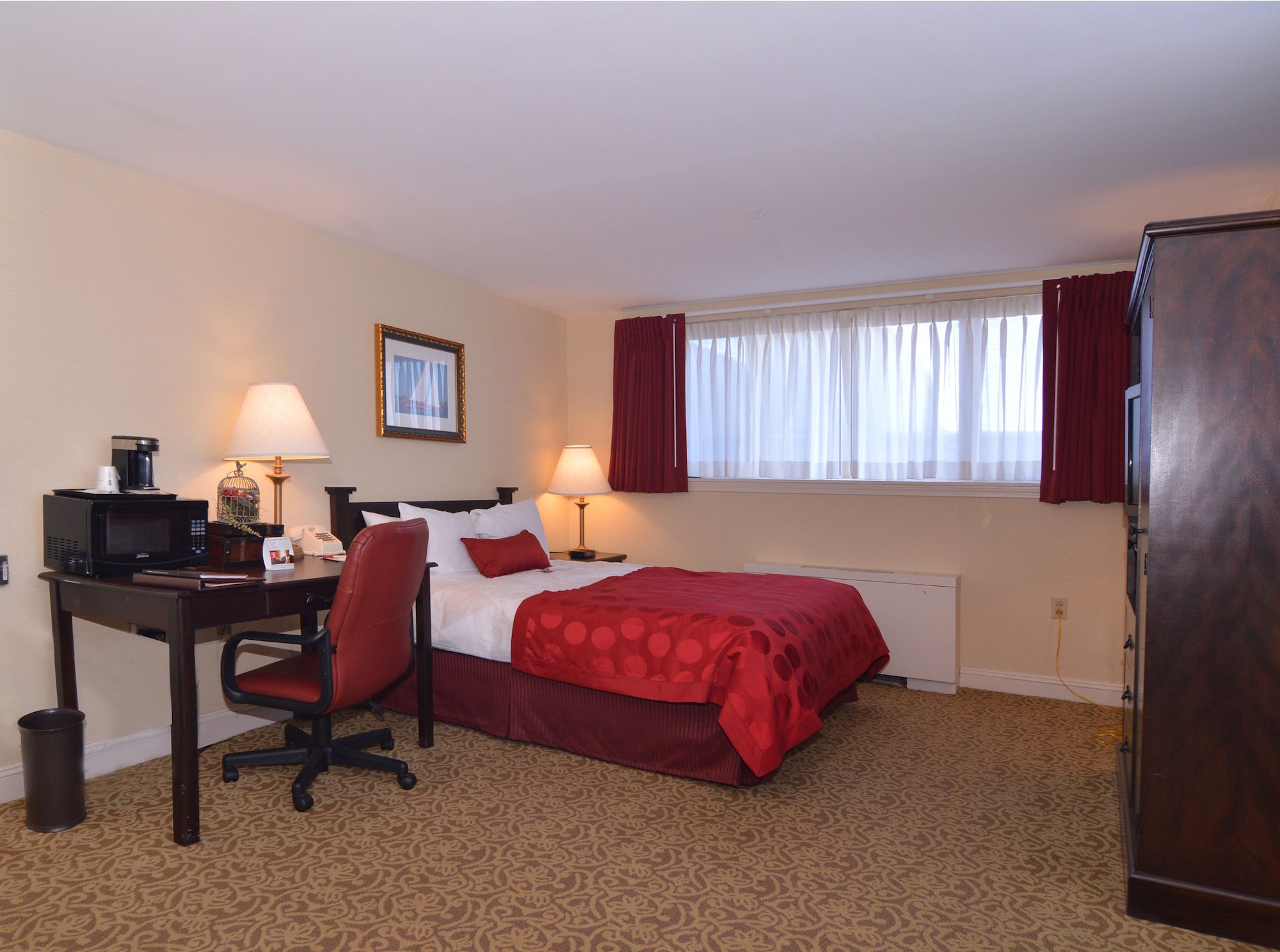 غرفة بسرير كينج لذوي الإعاقة، Ramada by Wyndham Seekonk Providence Area 3/4