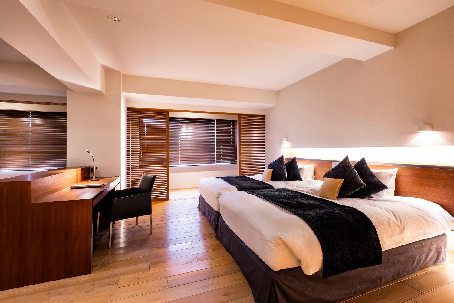 Panoramic, Suite, Twin Beds, Mountain View, Hot Spring Bath