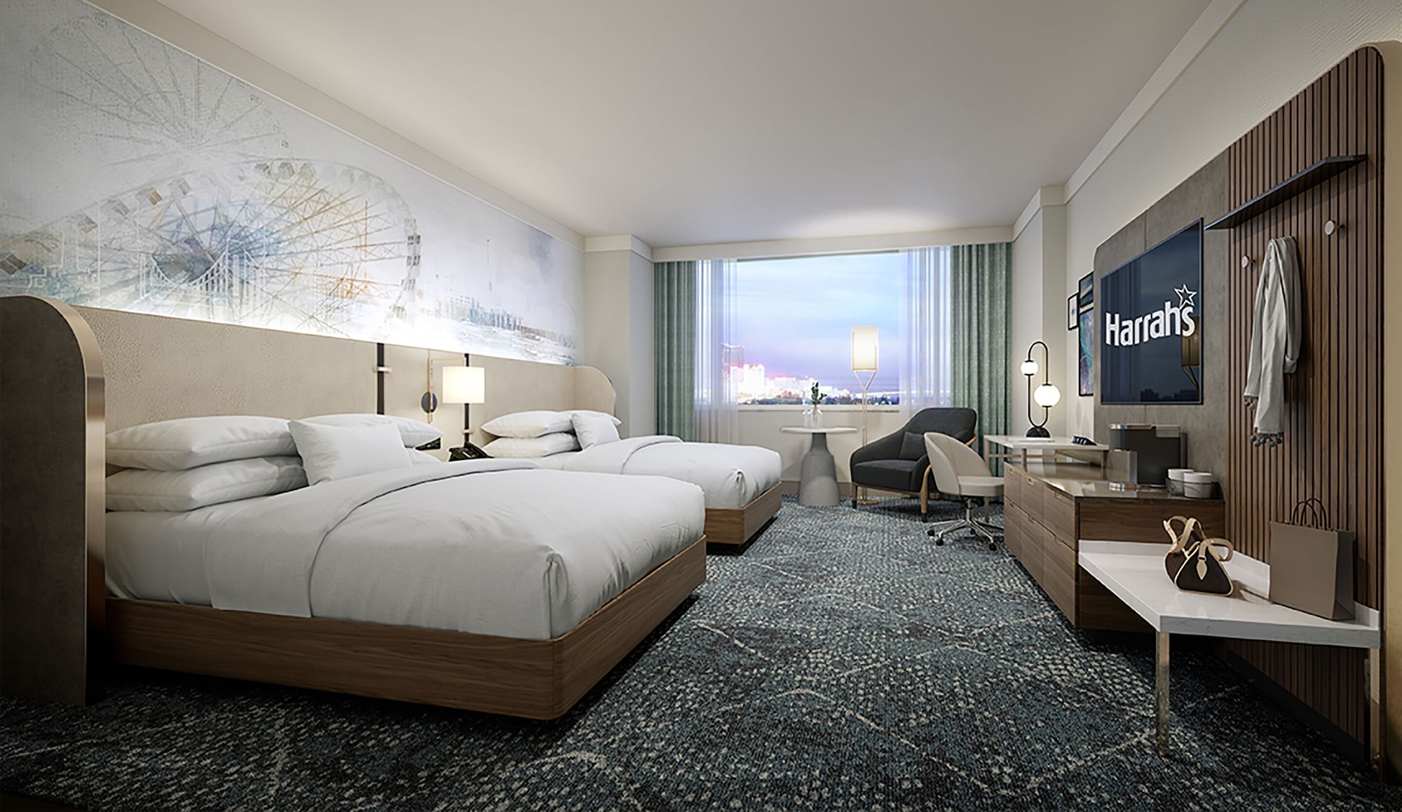 Tower, Premium, 2 Queen Beds, Water Front