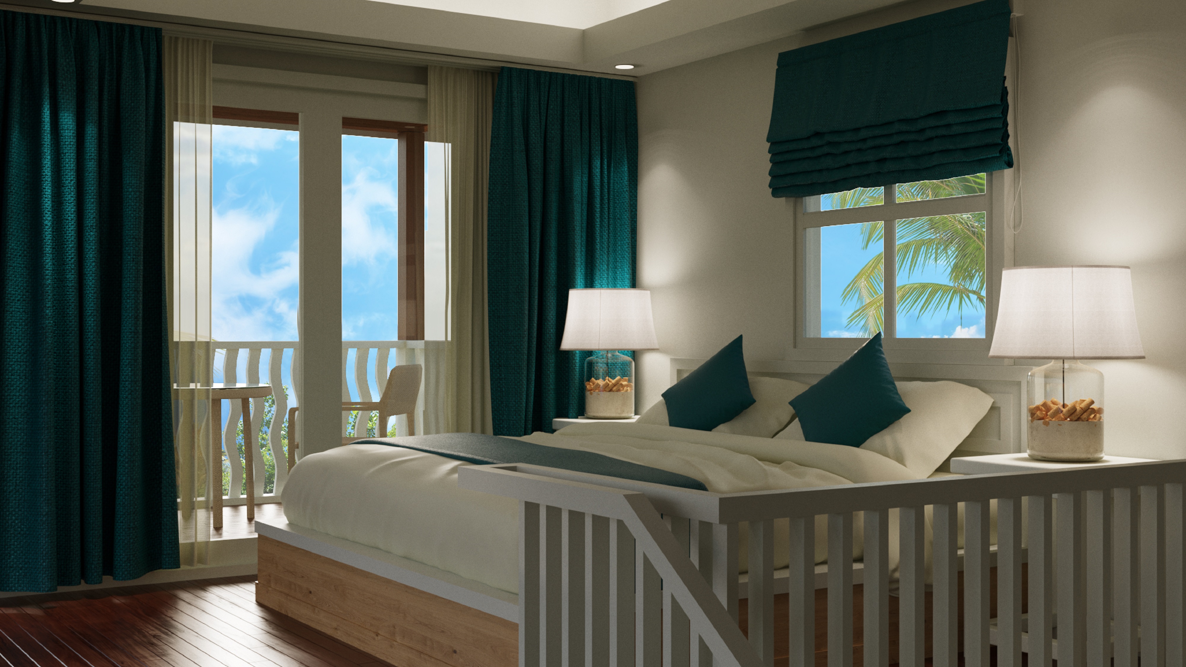 Duplex, Garden, Bungalow, Double Bed
