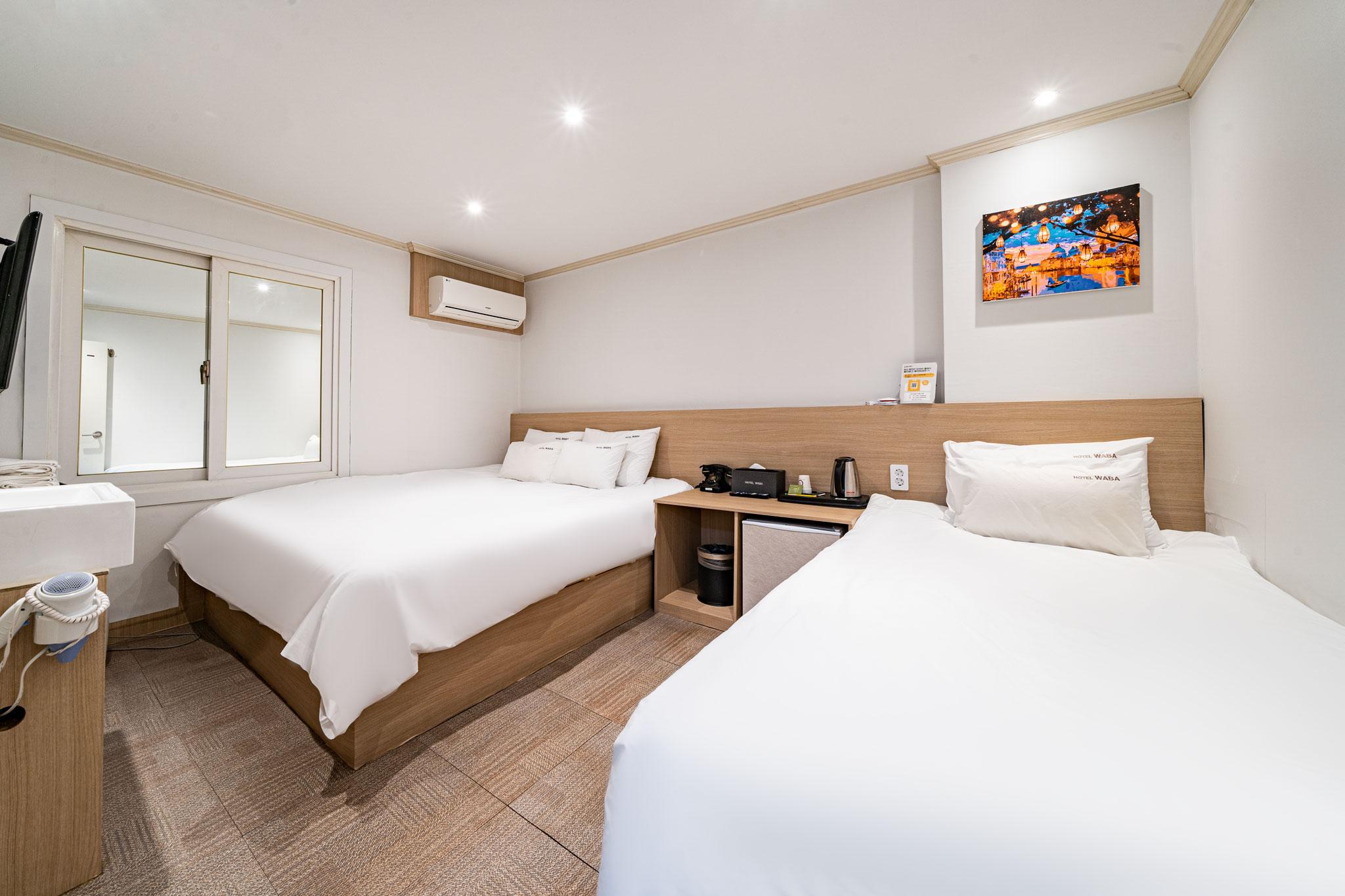 Room, 1 Double and 1 Single Bed