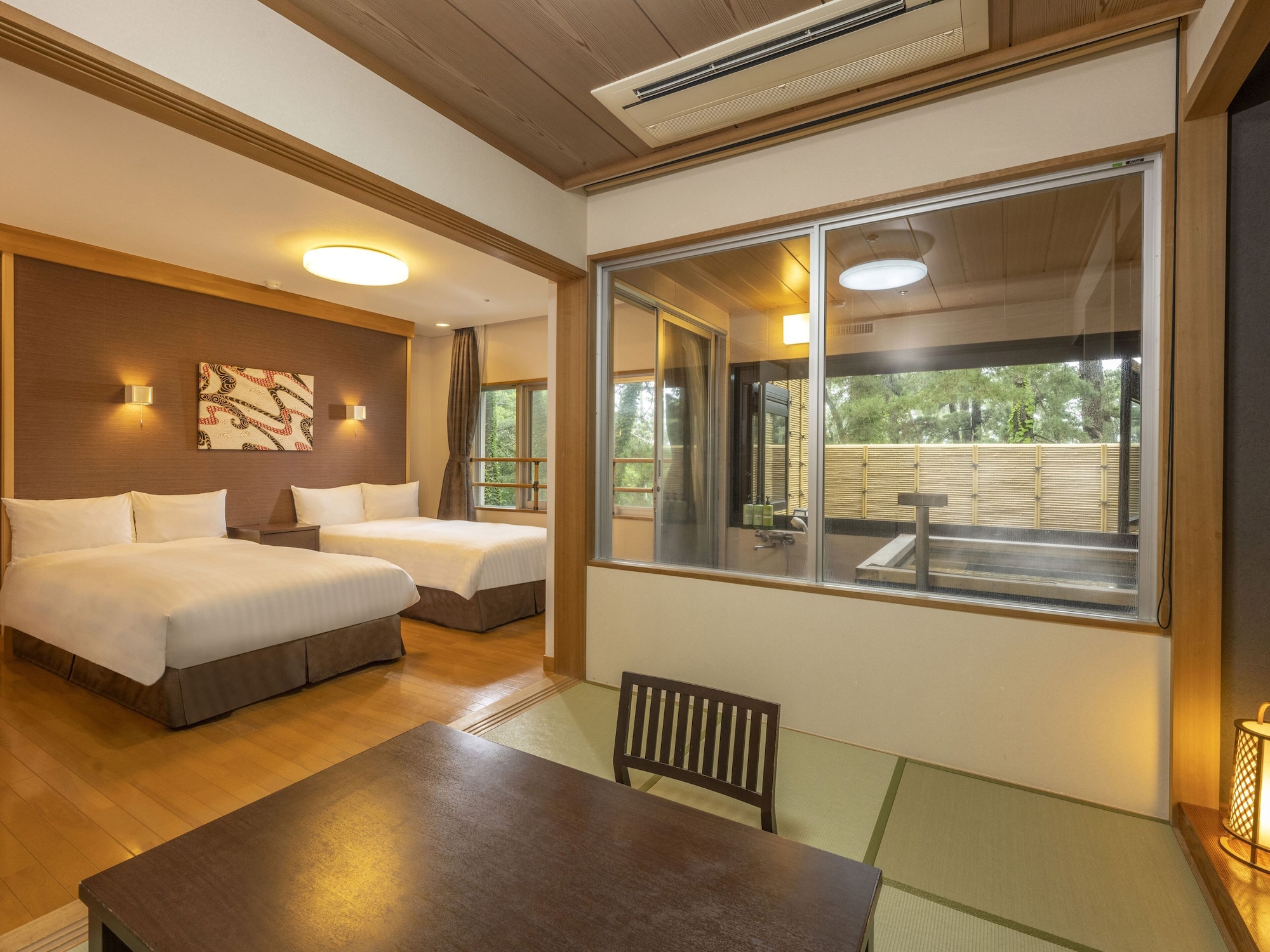Japanese Western, Special, Twin Beds, 2 Futon Beds, Outdoor Bath