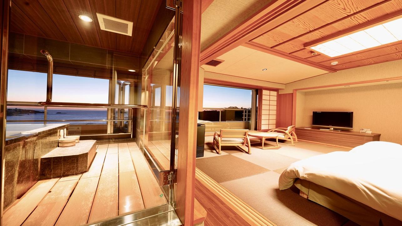 Room, Twin Beds, Nagitei, Beach View