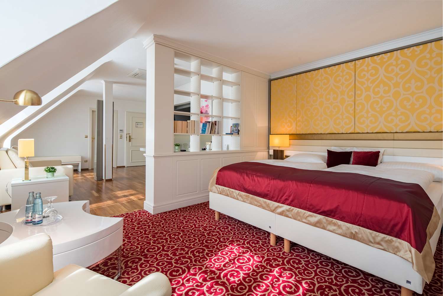 Junior Suite, Double Bed, Living Area, French Balcony