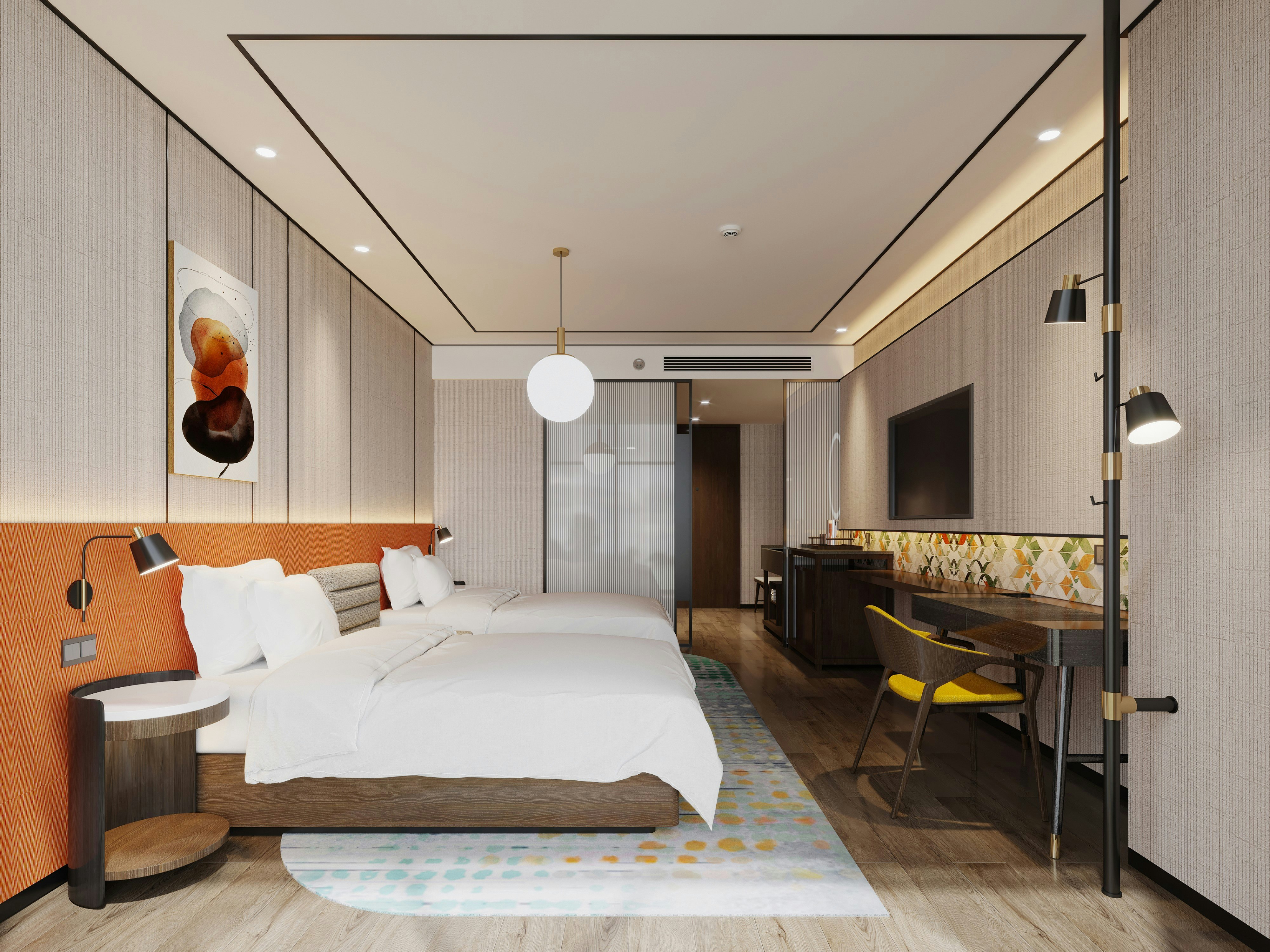 GUEST ROOM, TWIN BEDS
