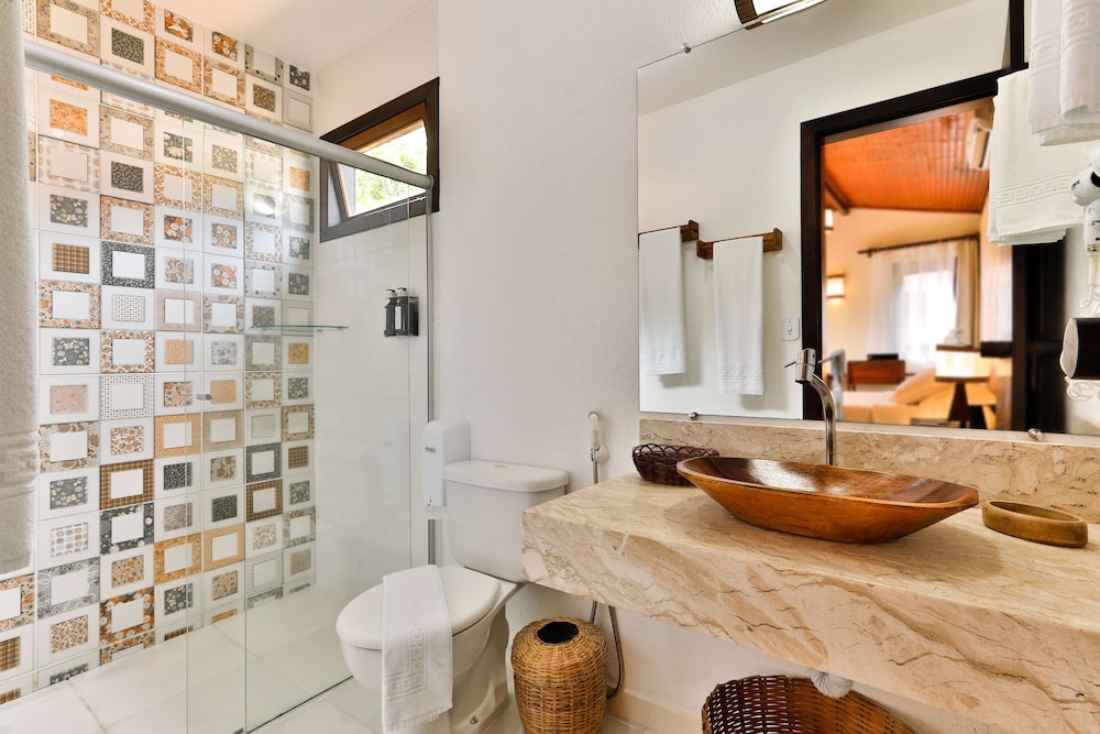 غرفة قياسية بسرير كوين بإطلالة على الحديقة في الطابق العلوي، Pousada Paraiso Ecologico 3/3