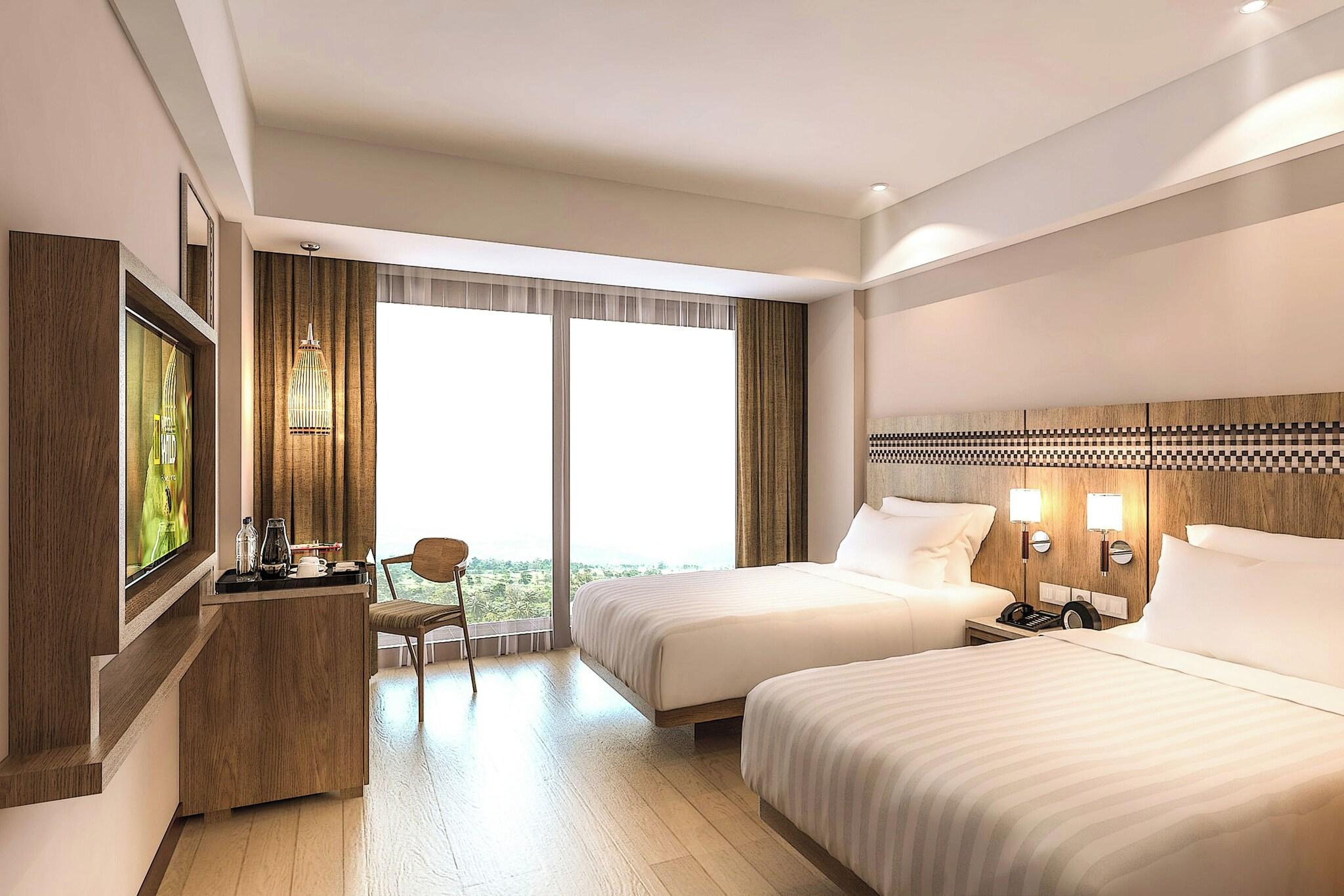 Room, Twin Beds, Pool View