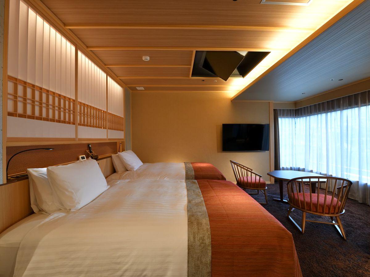Suite, Twin Beds, Outdoor Spring Bath, Corner