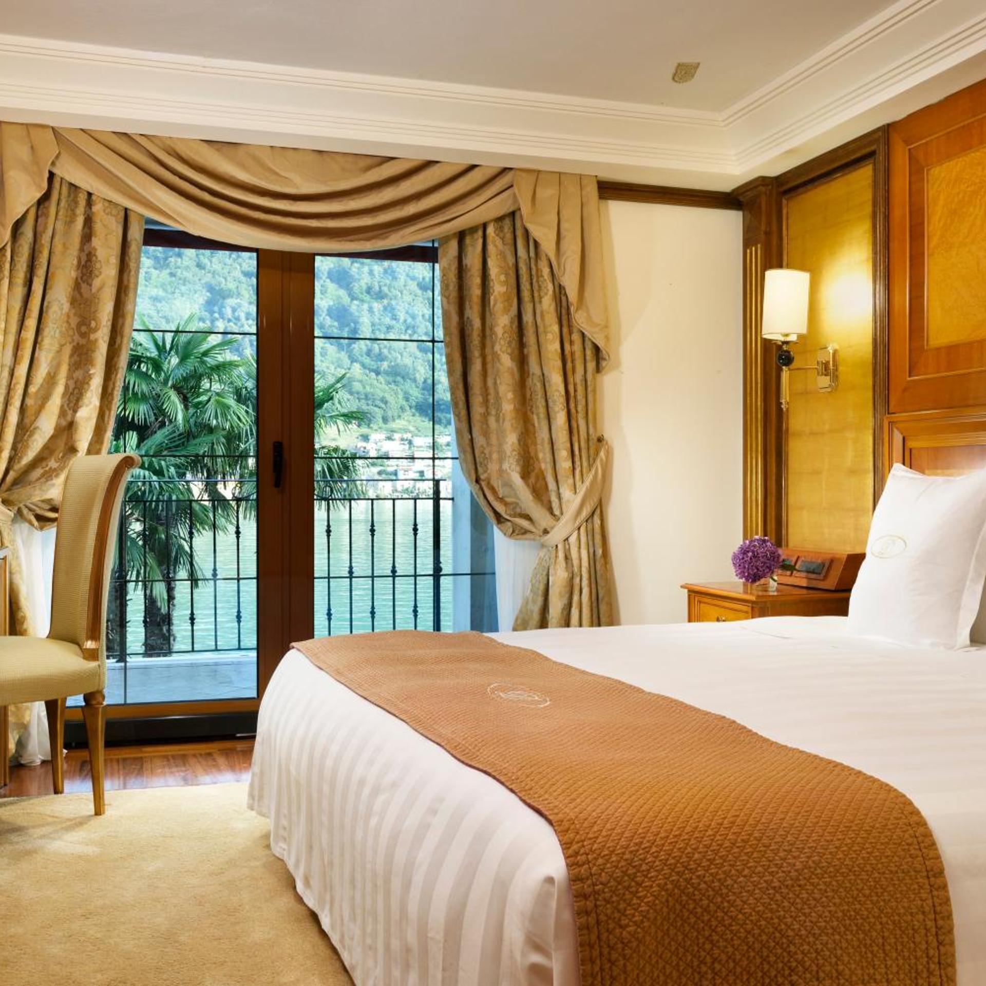 جناح رئاسي بإطلالة على البحيرة، Swiss Diamond Hotel Lugano 4/8