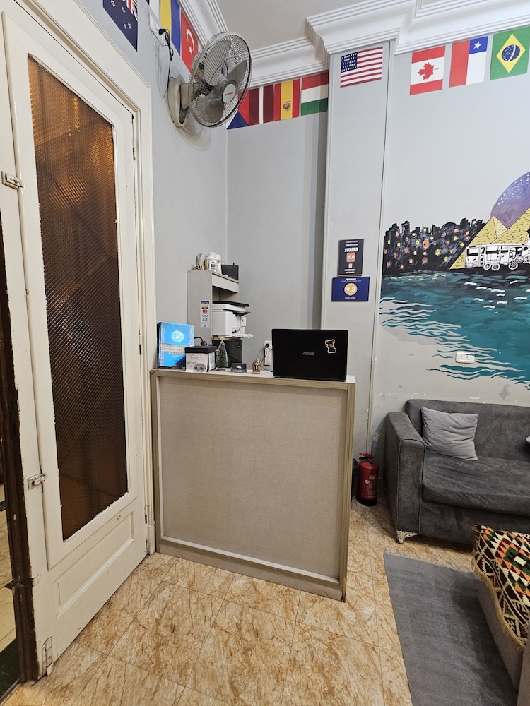 Lobby at Cheers hostel Cairo, CAIRO
