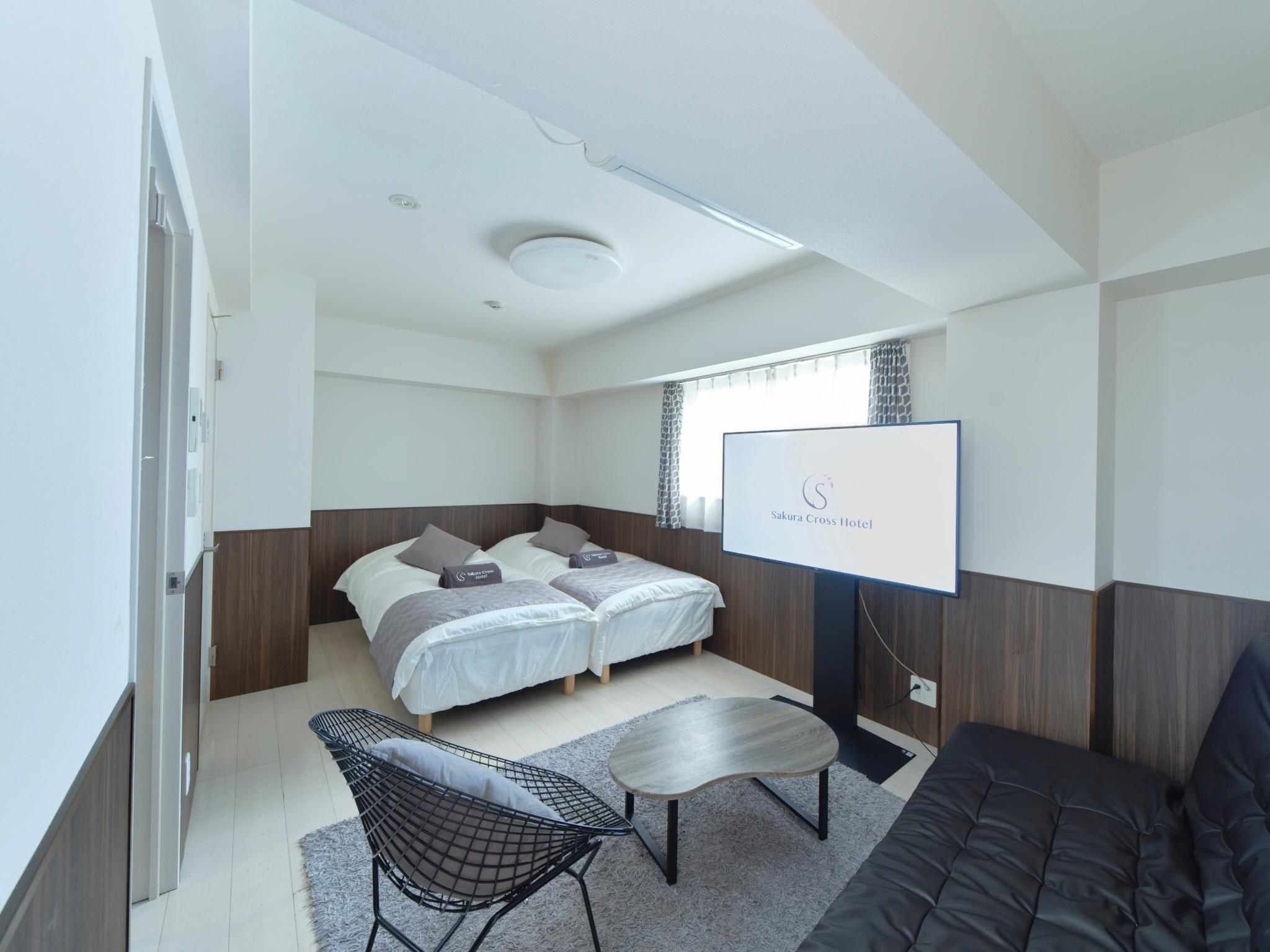 Room, Twin Beds, Sofa