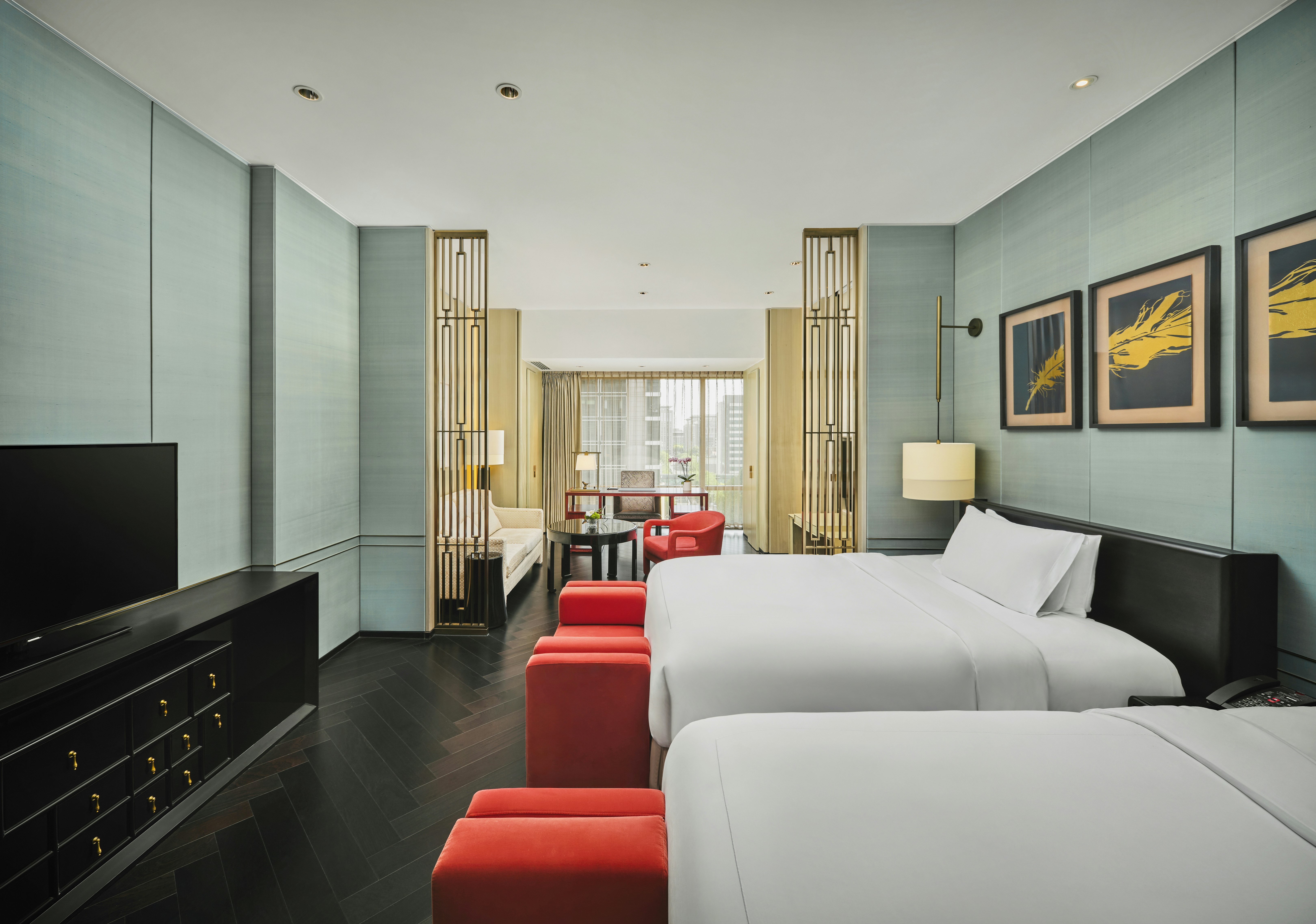 غرفة بريميير بسريرين كوين، Waldorf Astoria Beijing 2/4