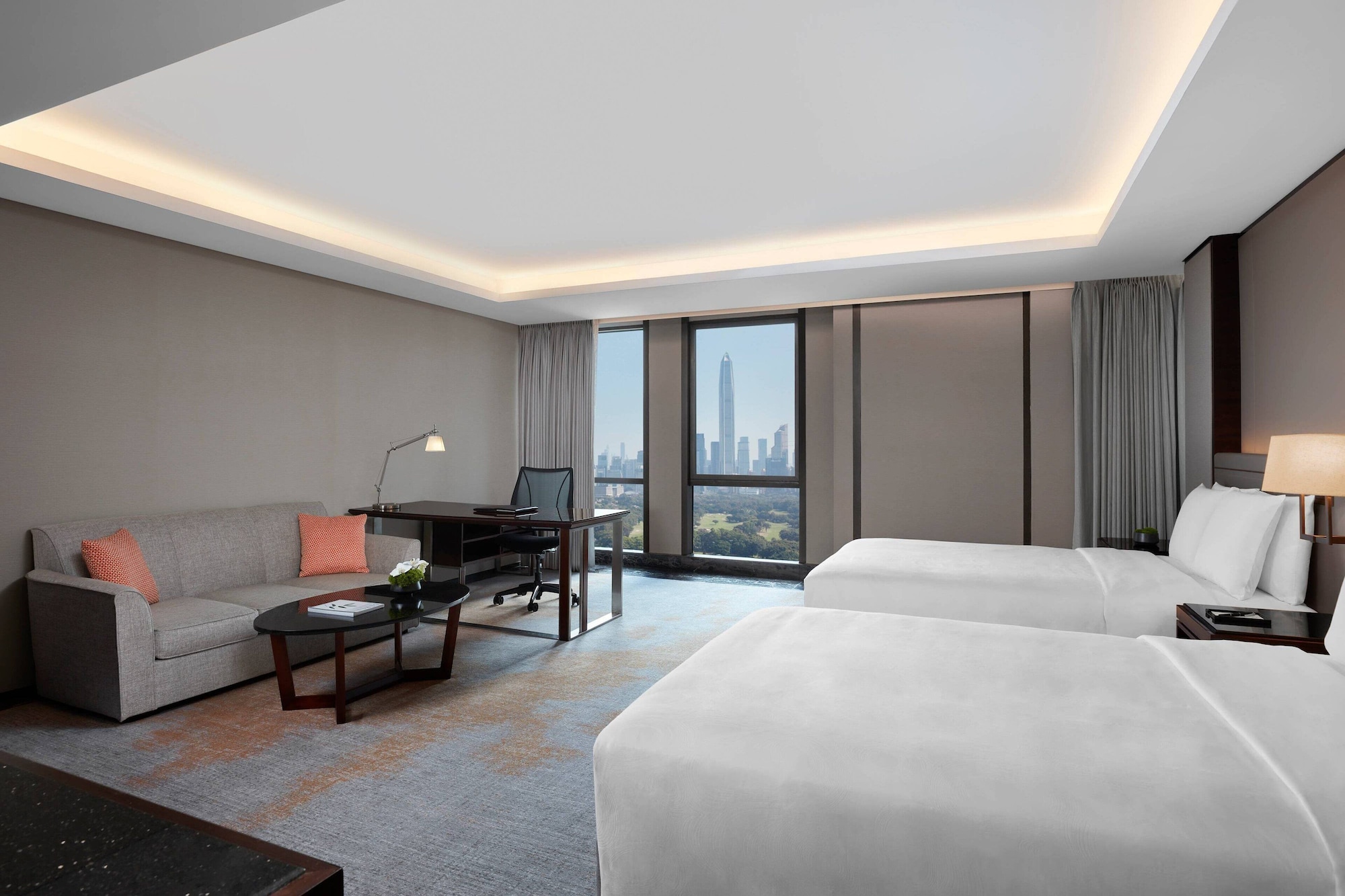 غرفة تنفيذية بسريرين مزدوجين، Jw Marriott Hotel Shenzhen 3/8