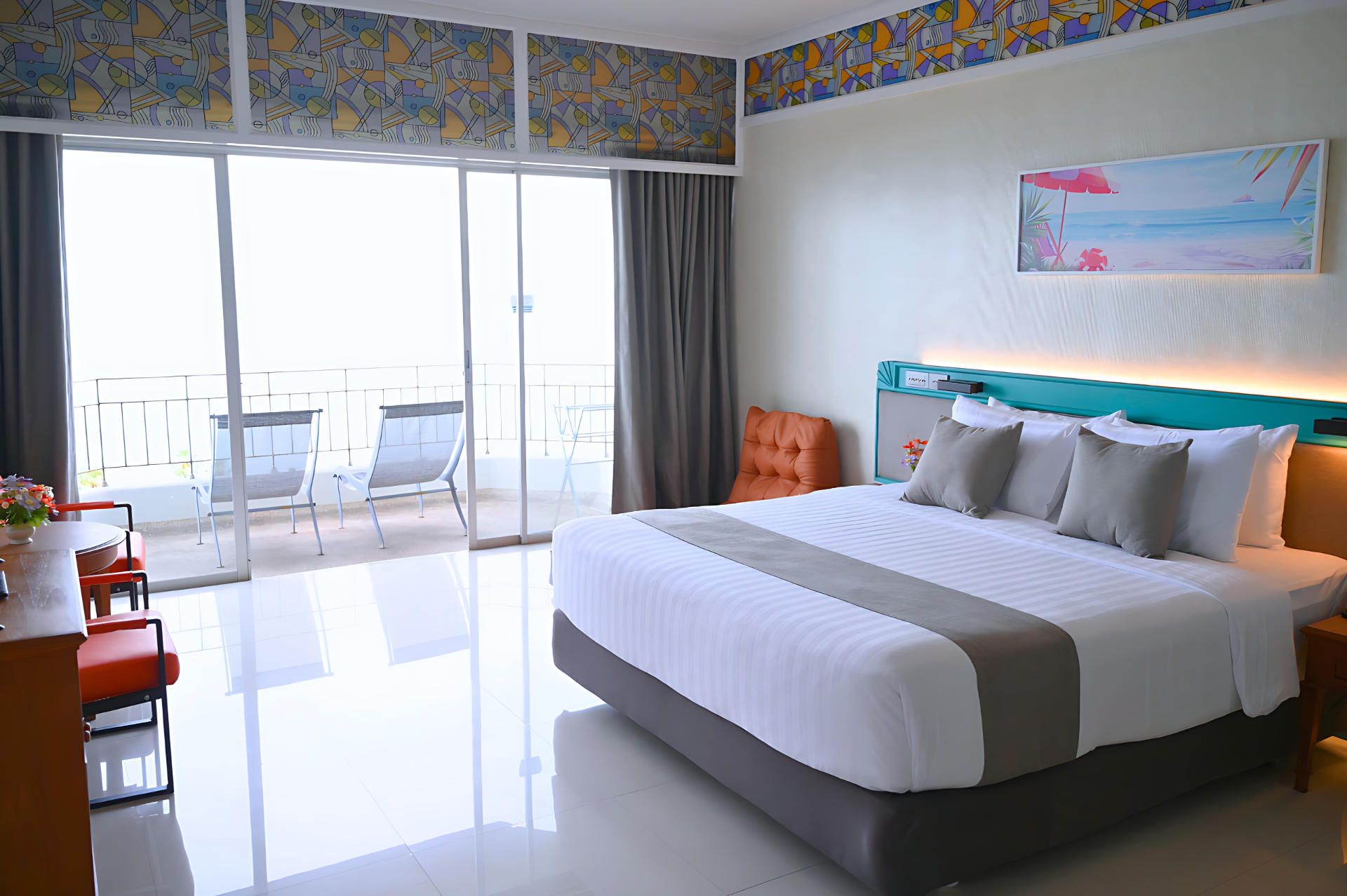Family Suite, Double and Twin Beds, Sea View, Balcony