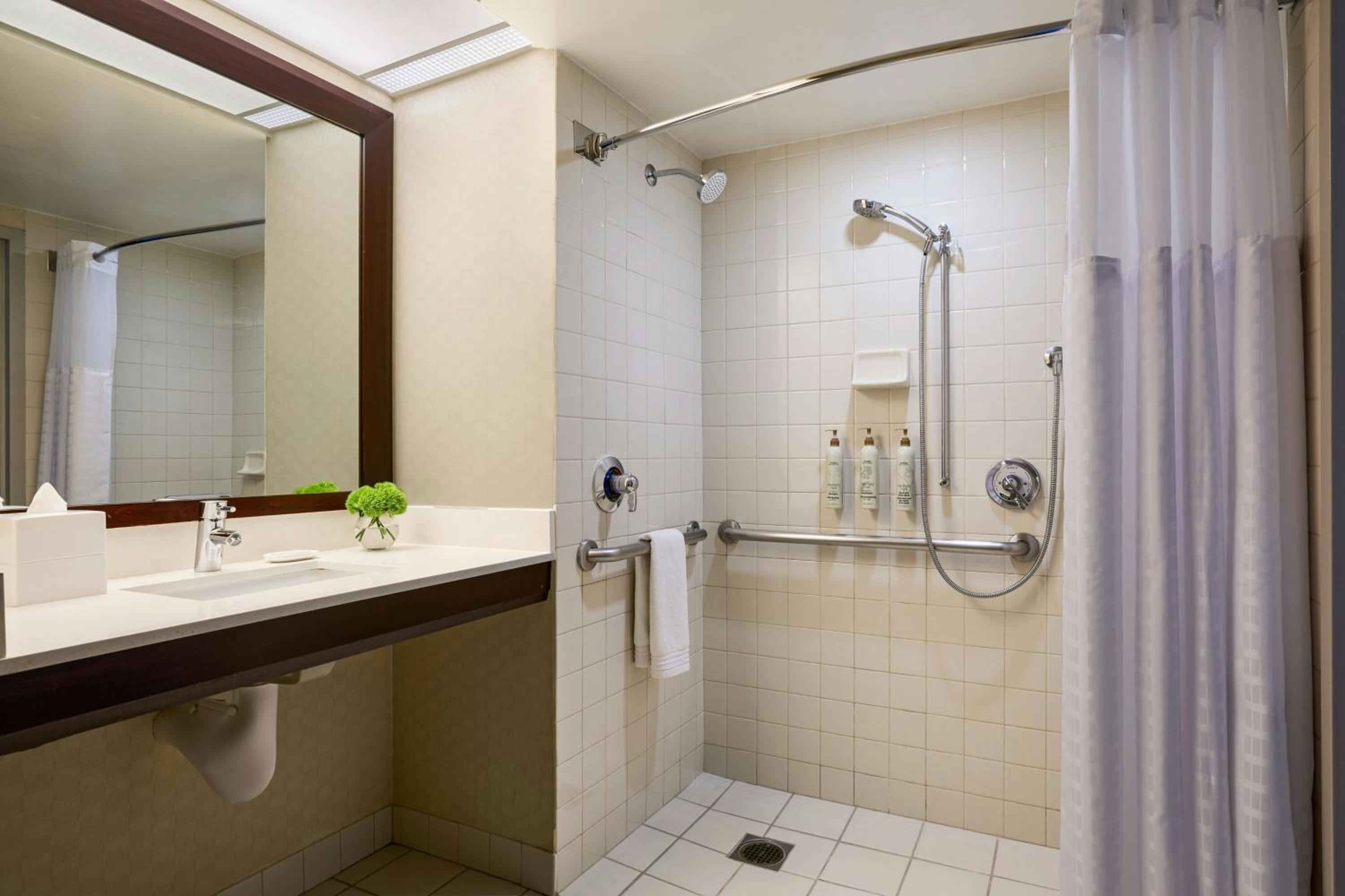غرفة بسرير كينج بحوض استحمام لذوي الإعاقة، Renaissance Los Angeles Airport Hotel 4/10