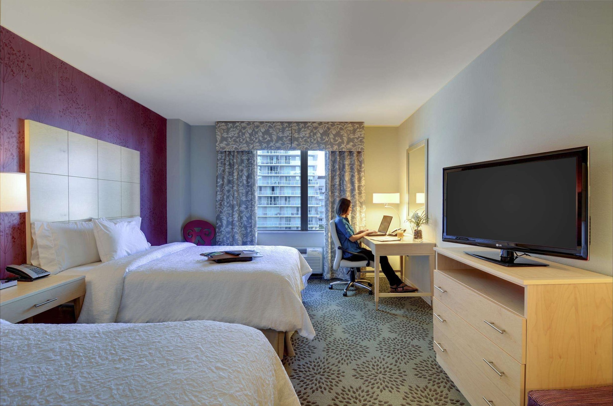 جناح استوديو بسريرين كوين مع أريكة، Hampton Inn Suites By Hilton Miami Brickell Downtown 2/10