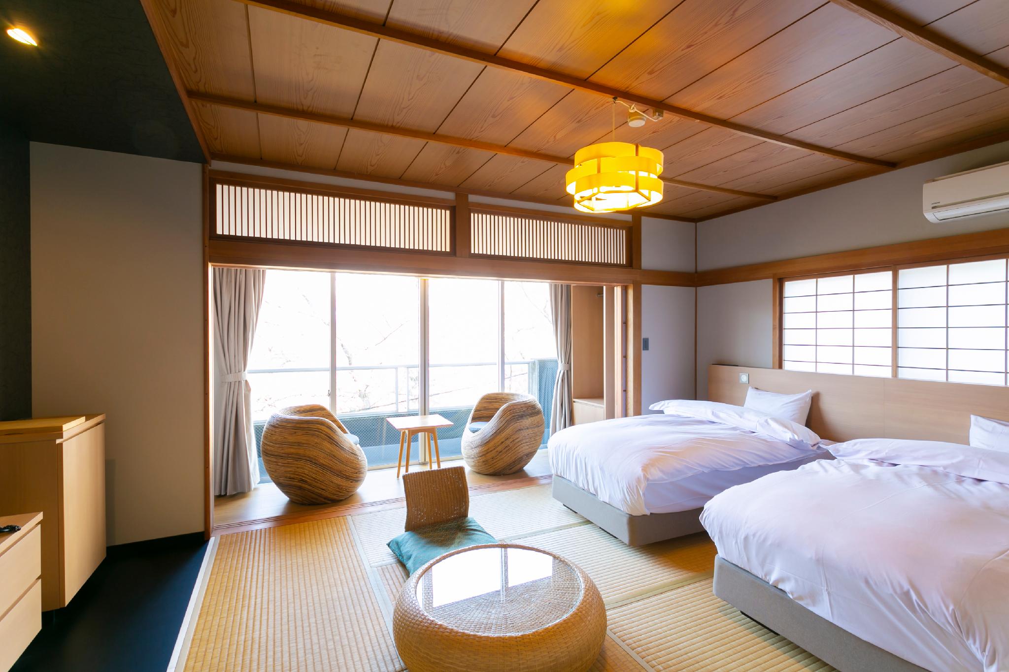 Japanese Western, Superior, Twin Beds, with View, Hot Spring Bath