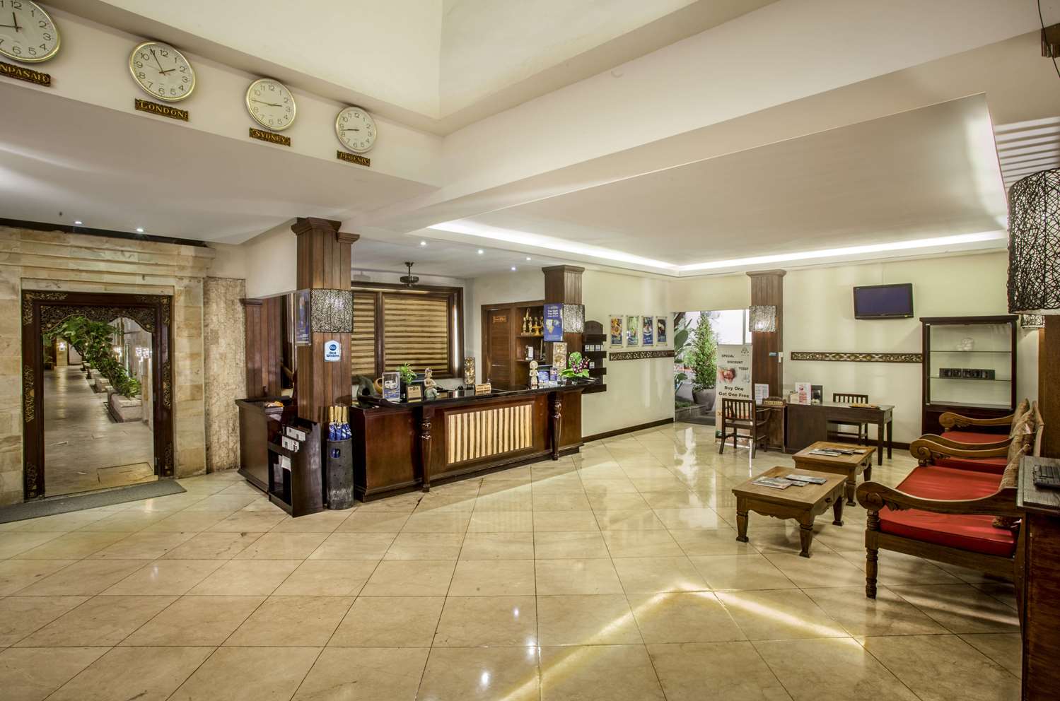Lobby at Best Western Kuta Villa, BALI