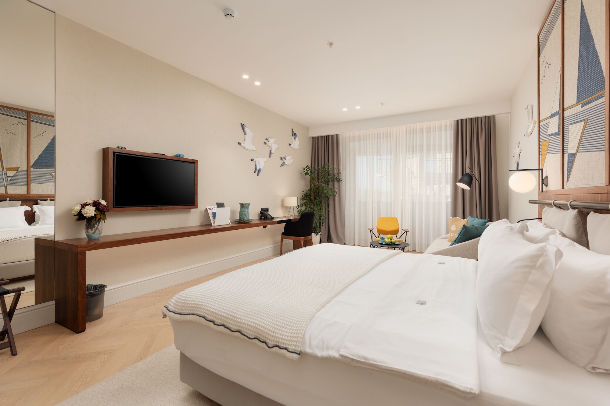 غرفة كومفورت بسرير كينج بإطلالة على البحر، Dukley Hotel Resort 10/10