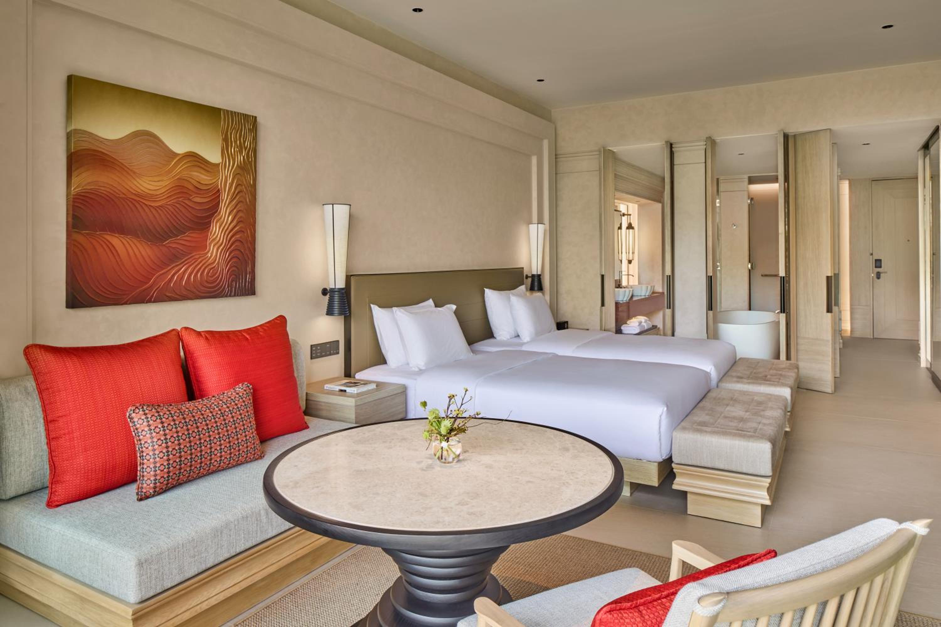 Room, Twin Beds, Sofa, Balcony