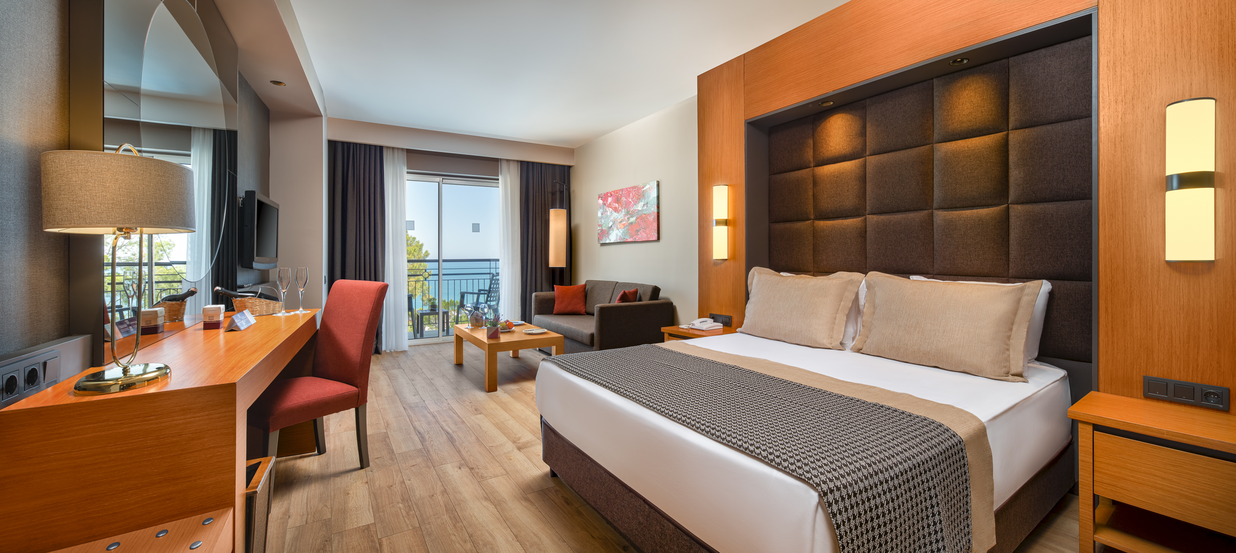 Room, Single, Double Bed, Side Sea View